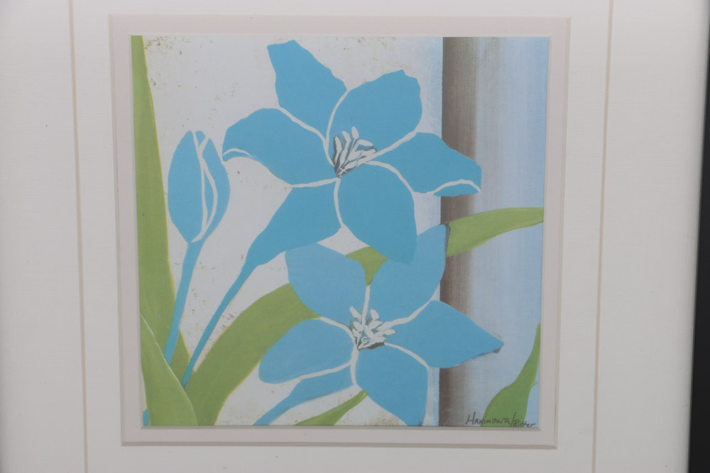 Signed Hakimipour Ritter Floral Print