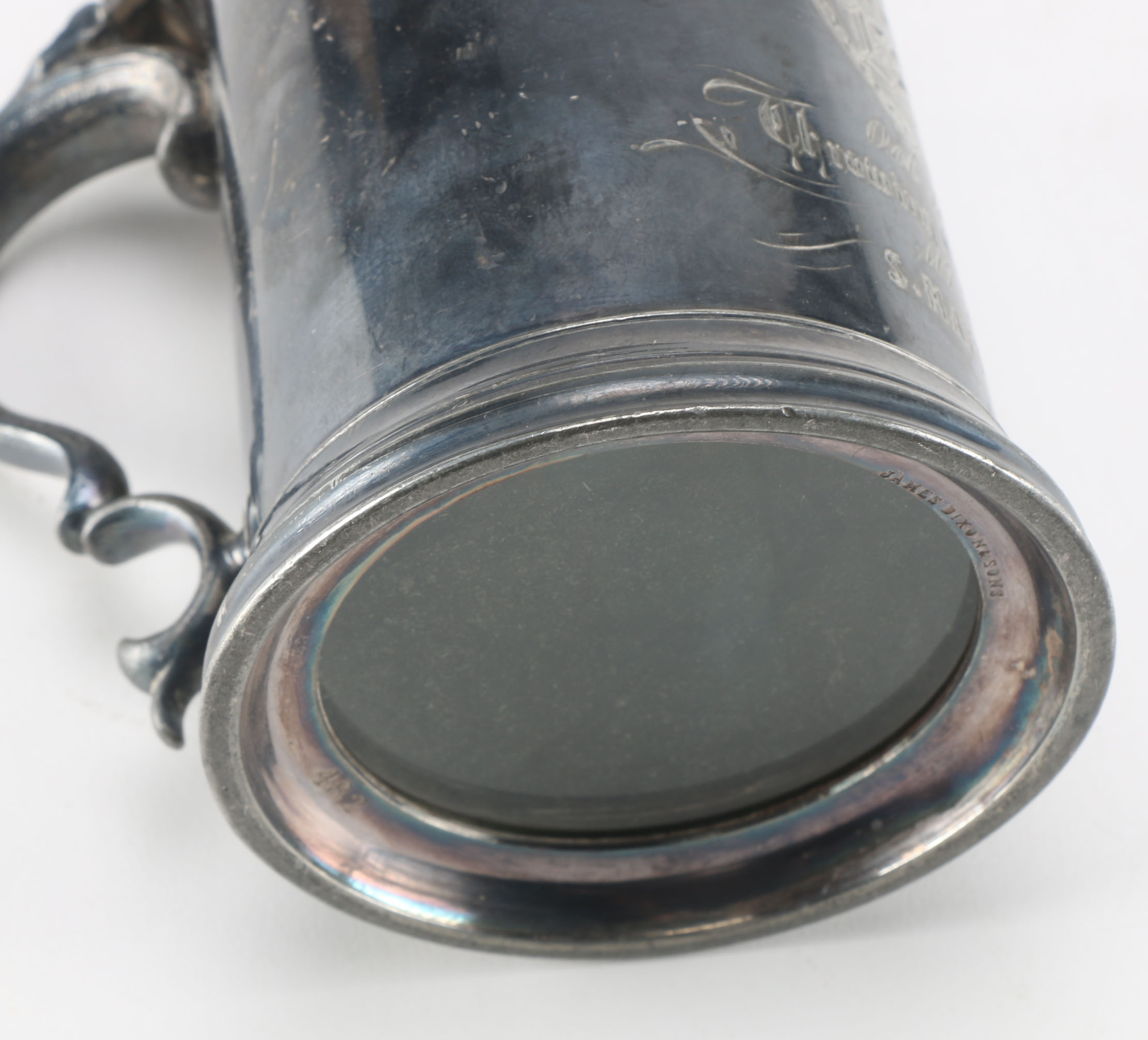 Antique Pewter Trophy Mug with Carrying Bag