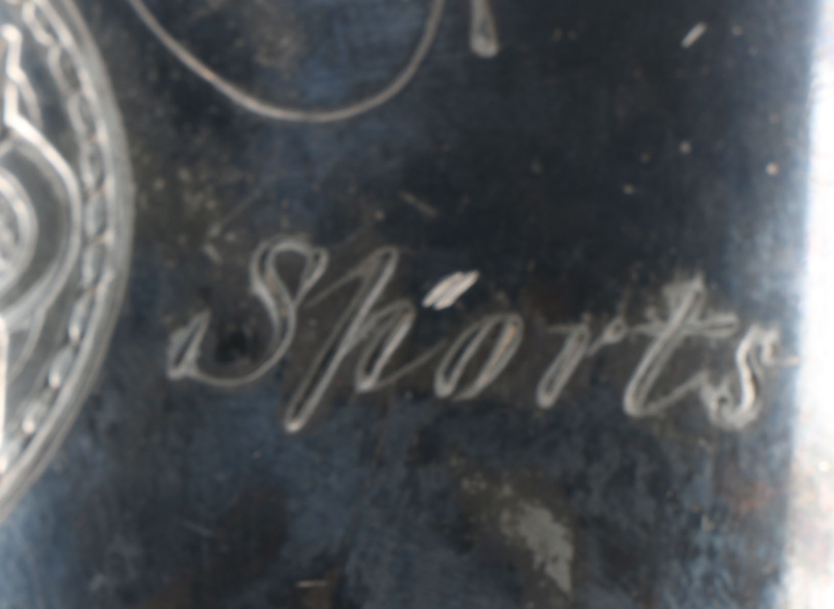 Antique Pewter Trophy Mug with Carrying Bag