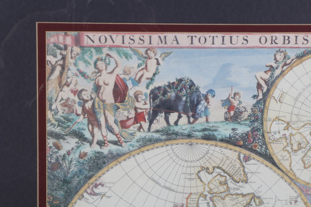 Framed Decorative World Map