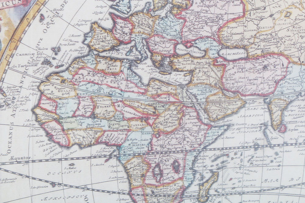 Framed Decorative World Map