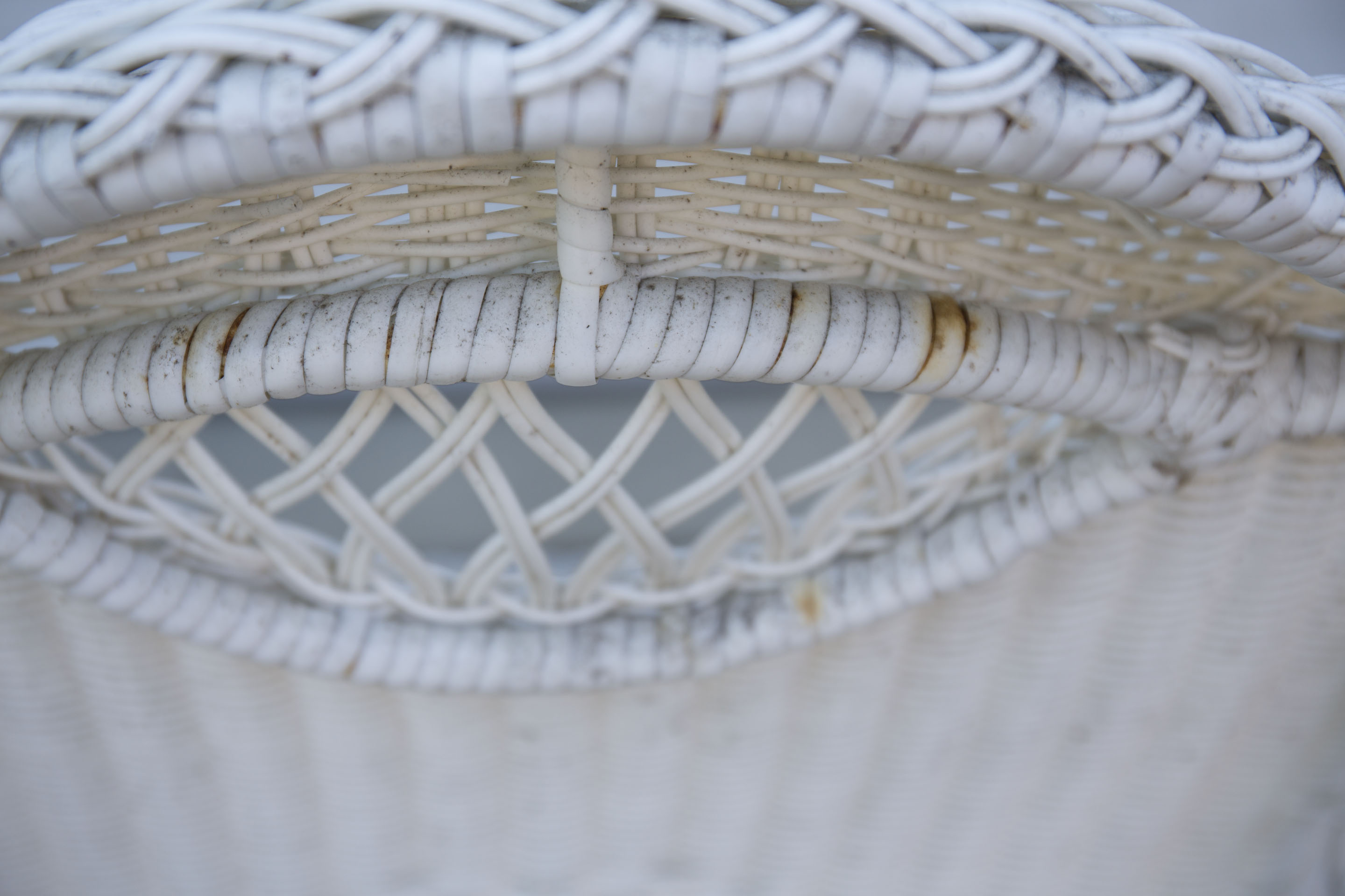 White Wicker Patio Set