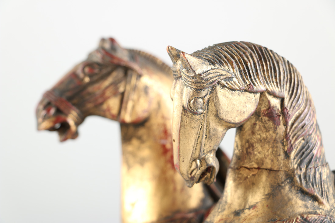 Chinese Carved Horse Figurines