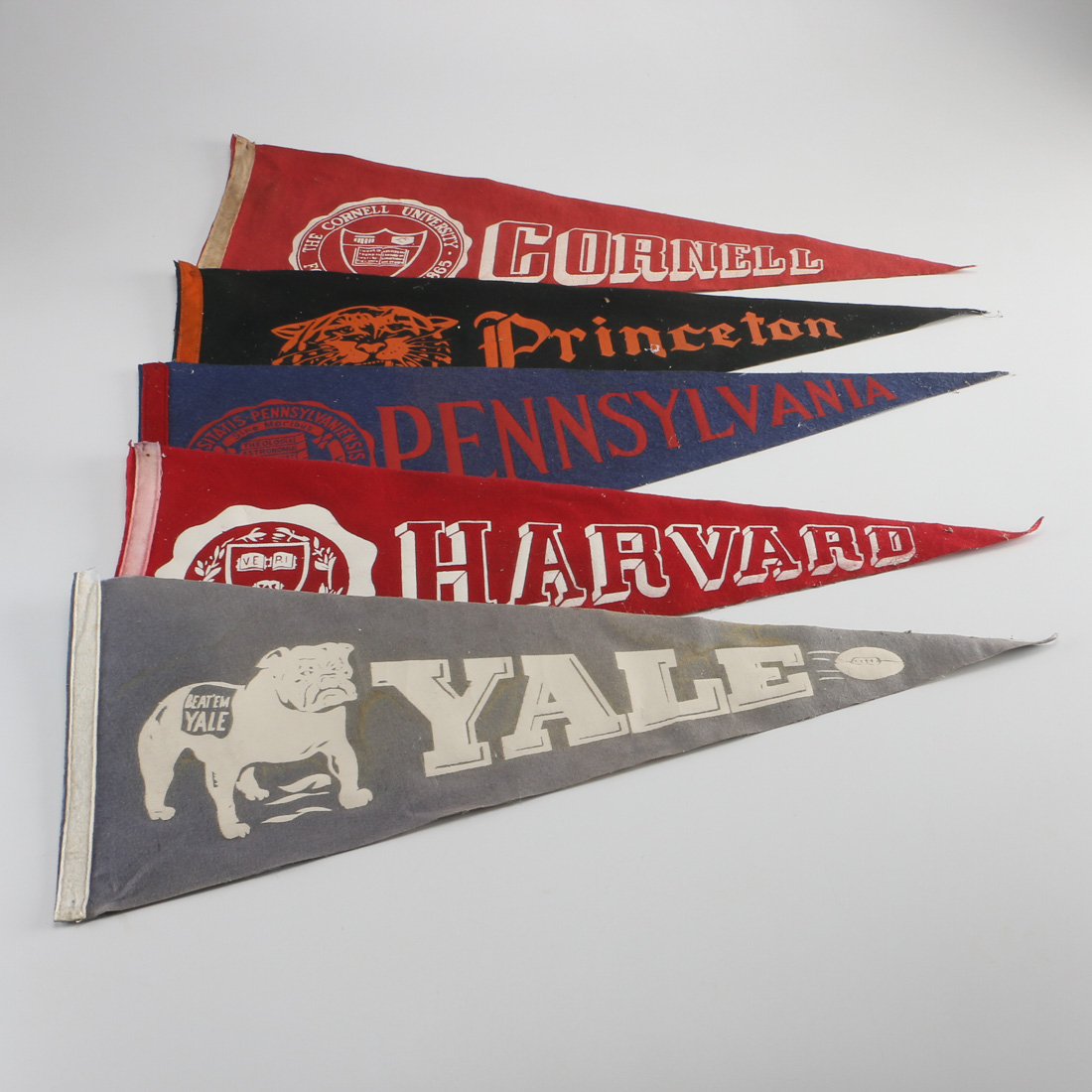 Collection of Vintage Ivy League Pennants