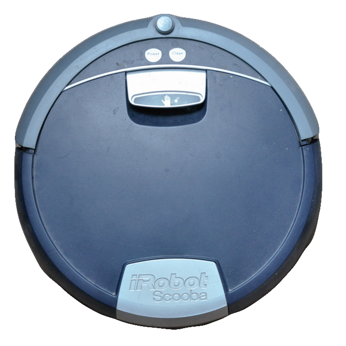 An iRobot "Scooba" and an iRobot "Roomba" with two Virtual Wall Components