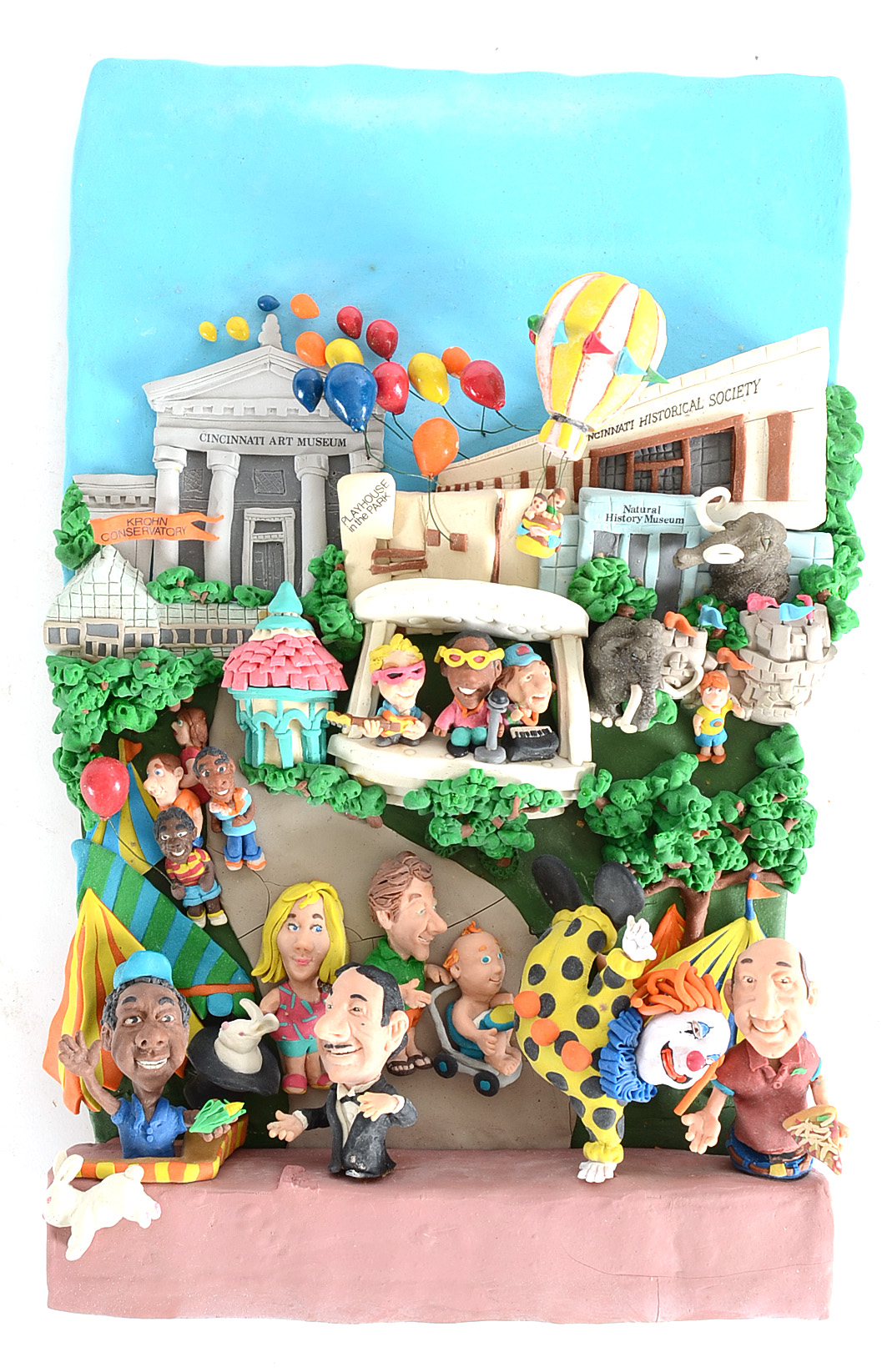 1987 "A Day in Eden" Cincinnati Promotional Poster and Clay Model Sculpture