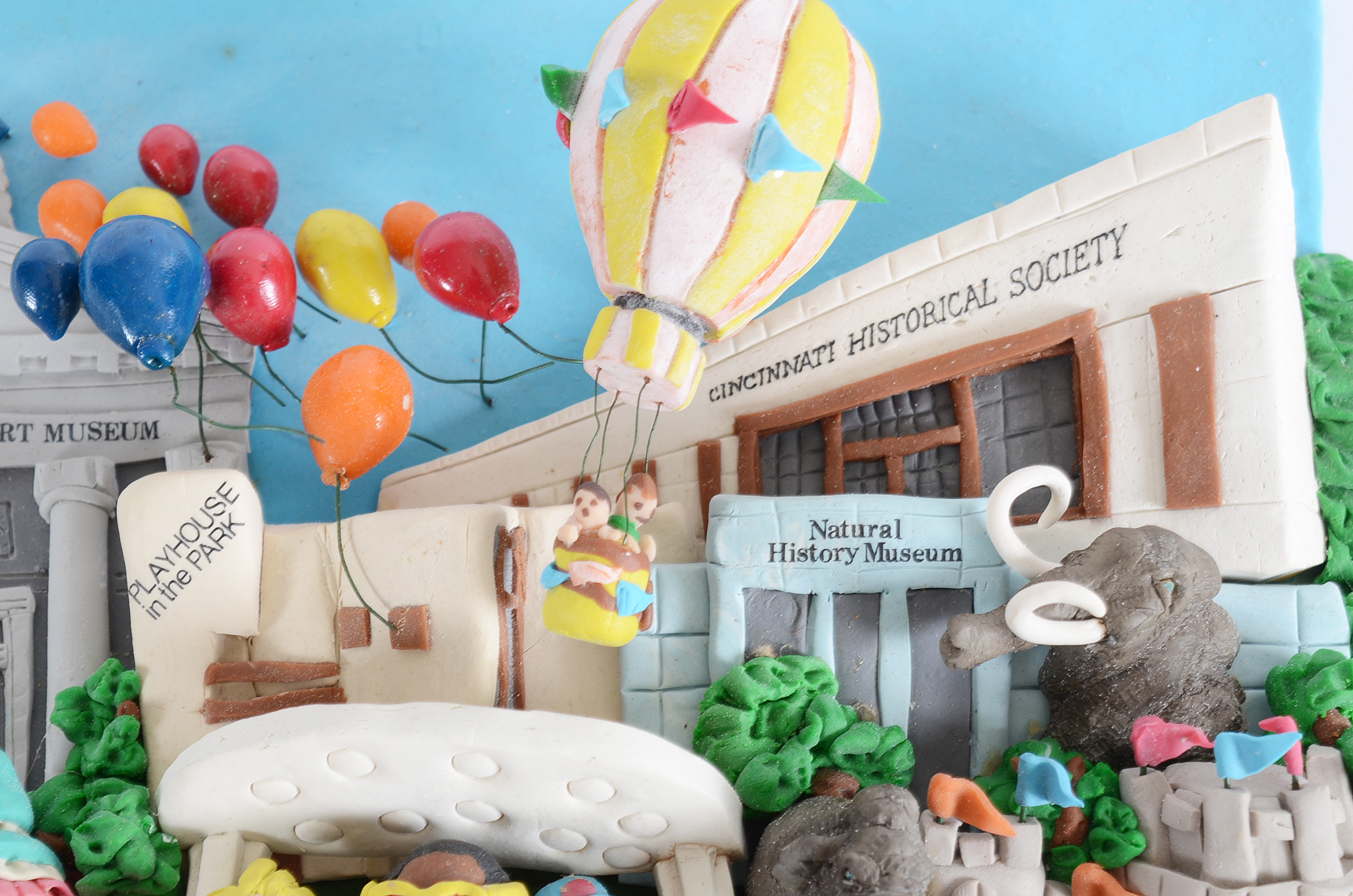 1987 "A Day in Eden" Cincinnati Promotional Poster and Clay Model Sculpture