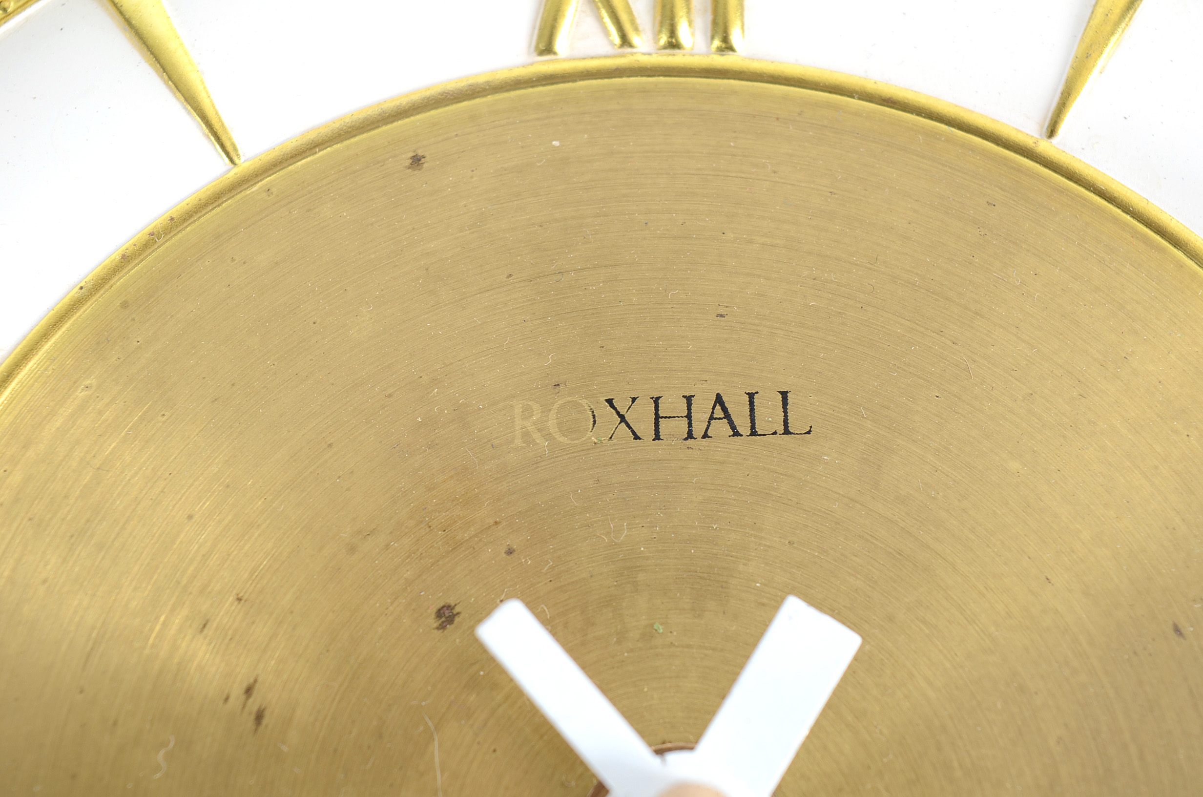 Roxhall Eight Day Brass Starburst Wall Clock