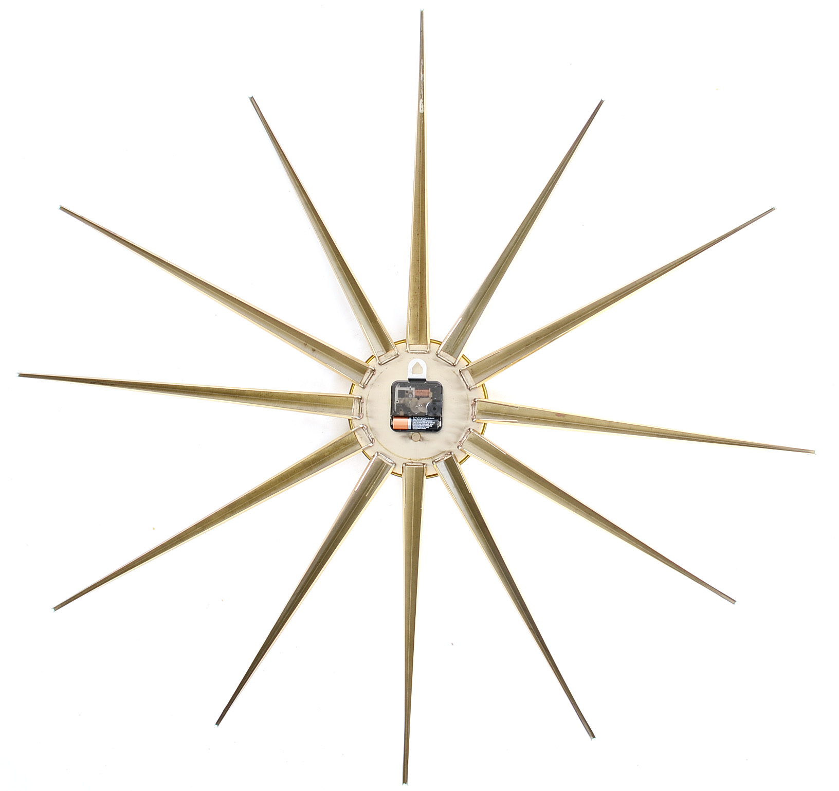 Roxhall Eight Day Brass Starburst Wall Clock