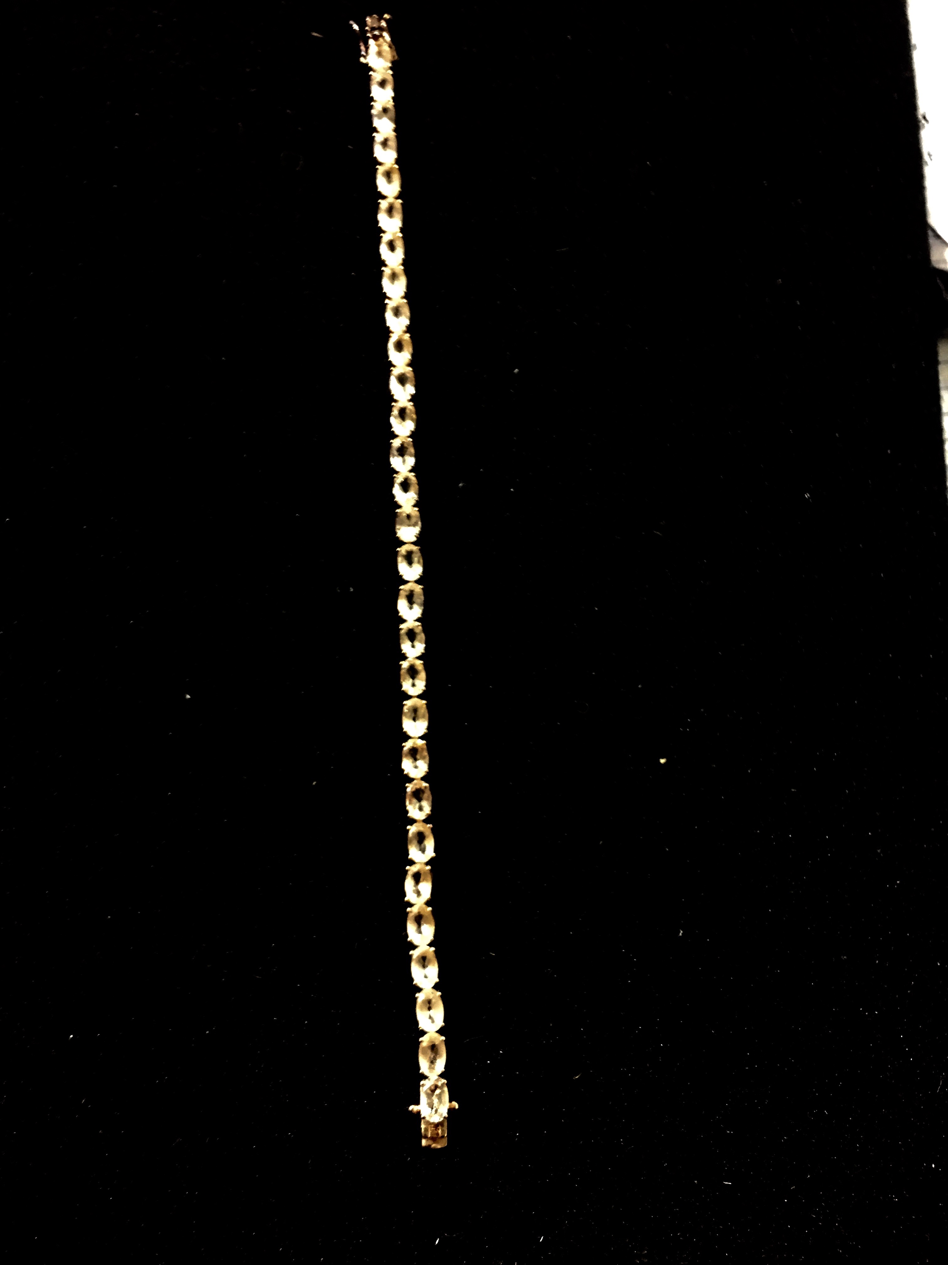 Rose Colored Vermeil Tennis Bracelet with Gemstones