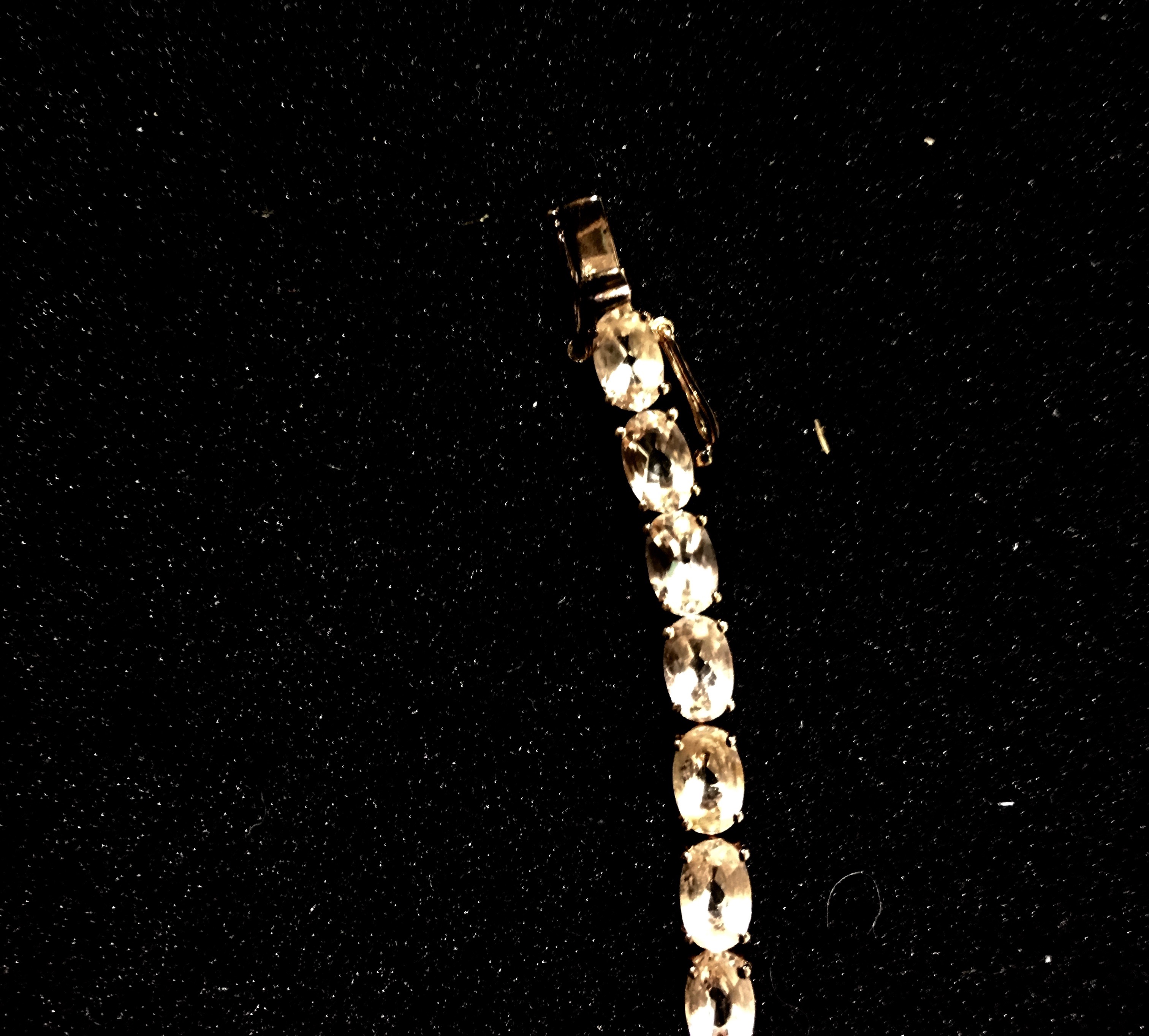 Rose Colored Vermeil Tennis Bracelet with Gemstones