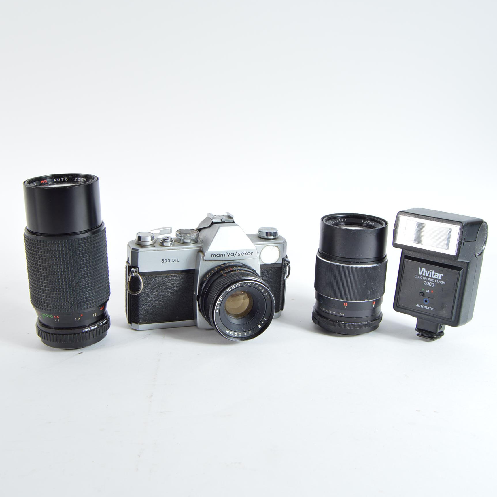 Mamiya/Sekar 500 DTL Camera With Lenses