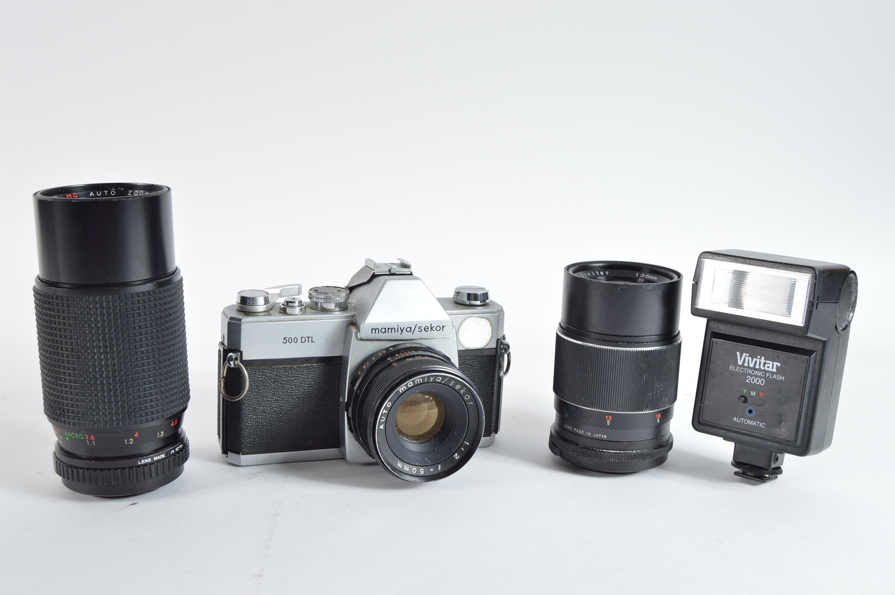 Mamiya/Sekar 500 DTL Camera With Lenses
