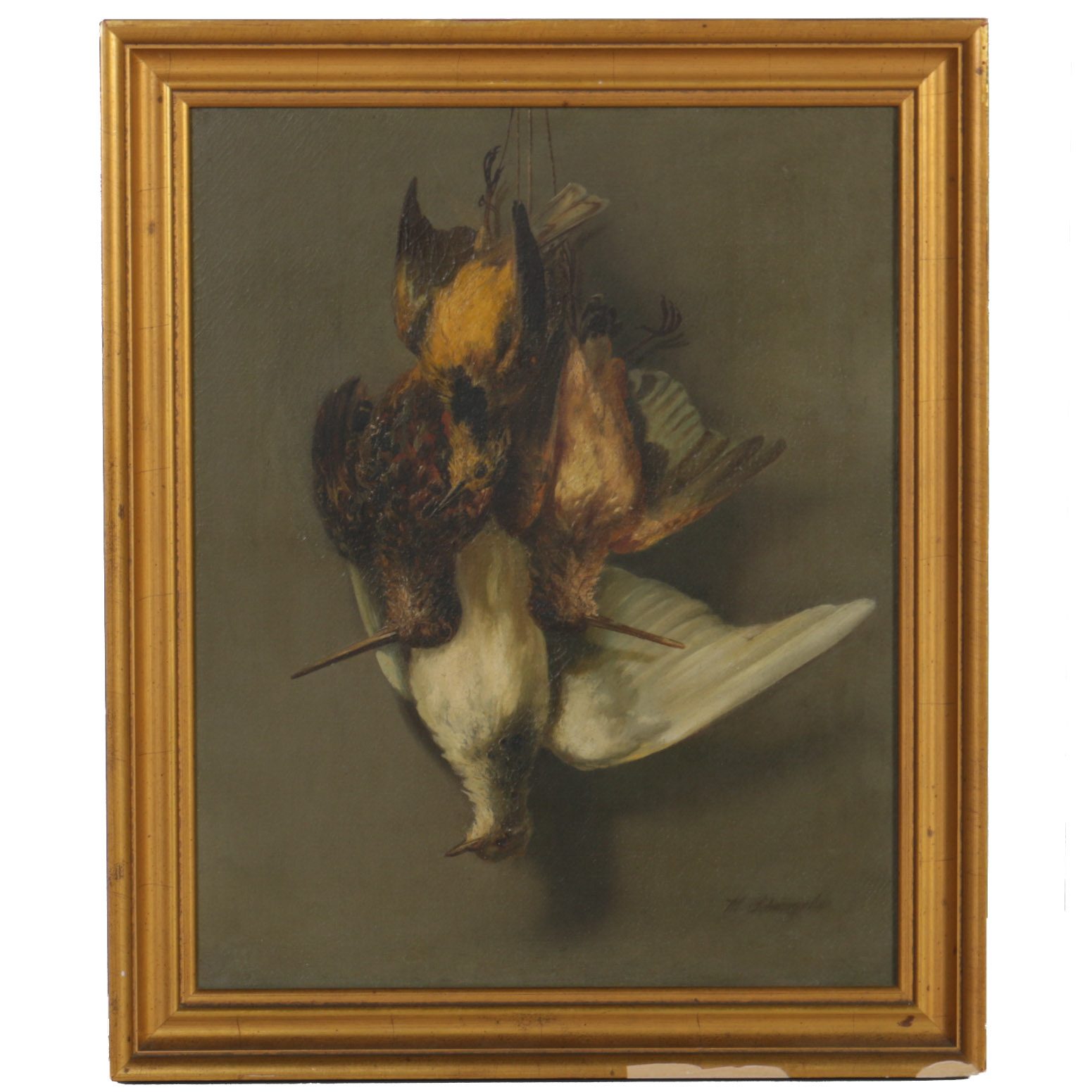 William Schinzel Oil Painting on Board Animal Still Life