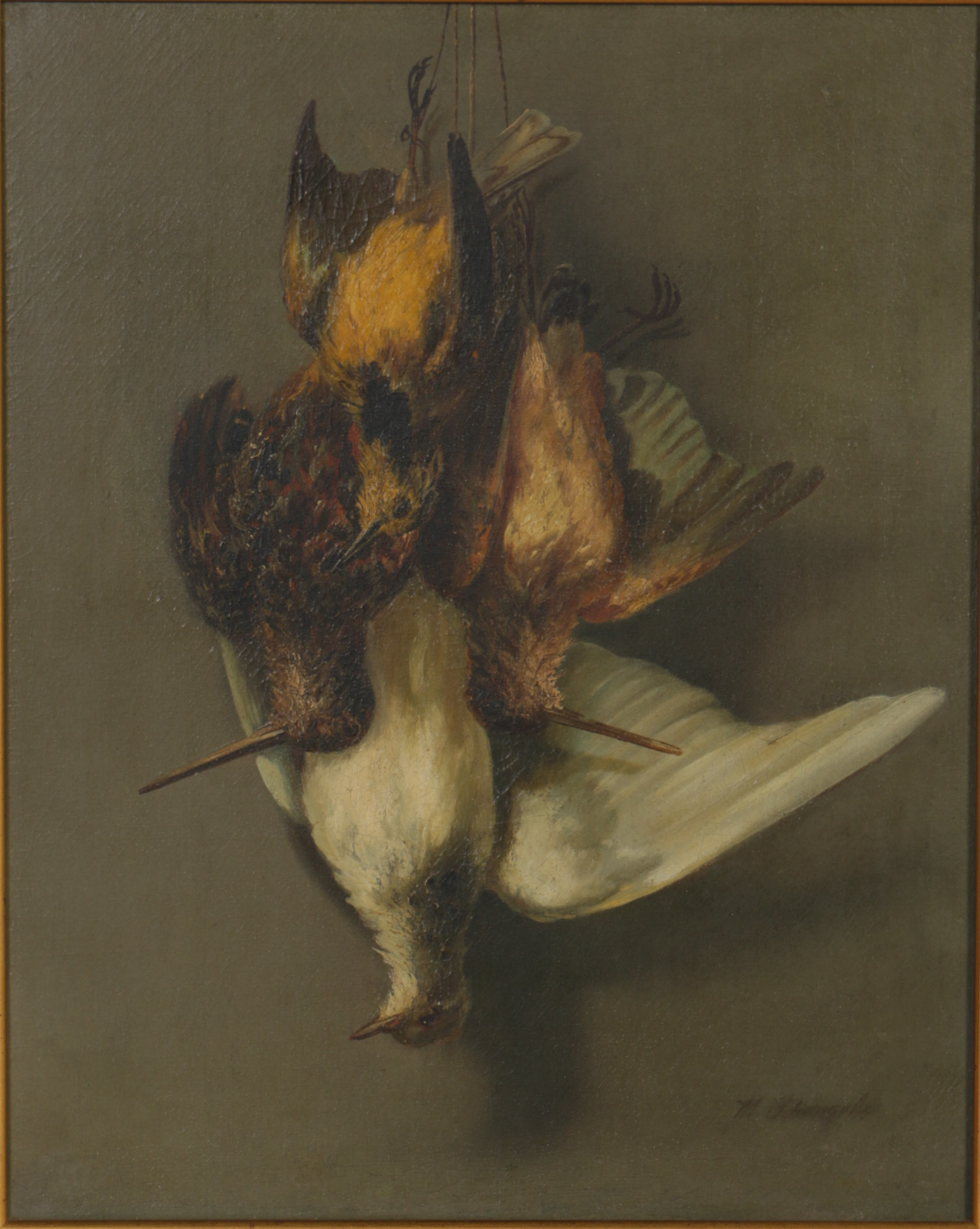 William Schinzel Oil Painting on Board Animal Still Life