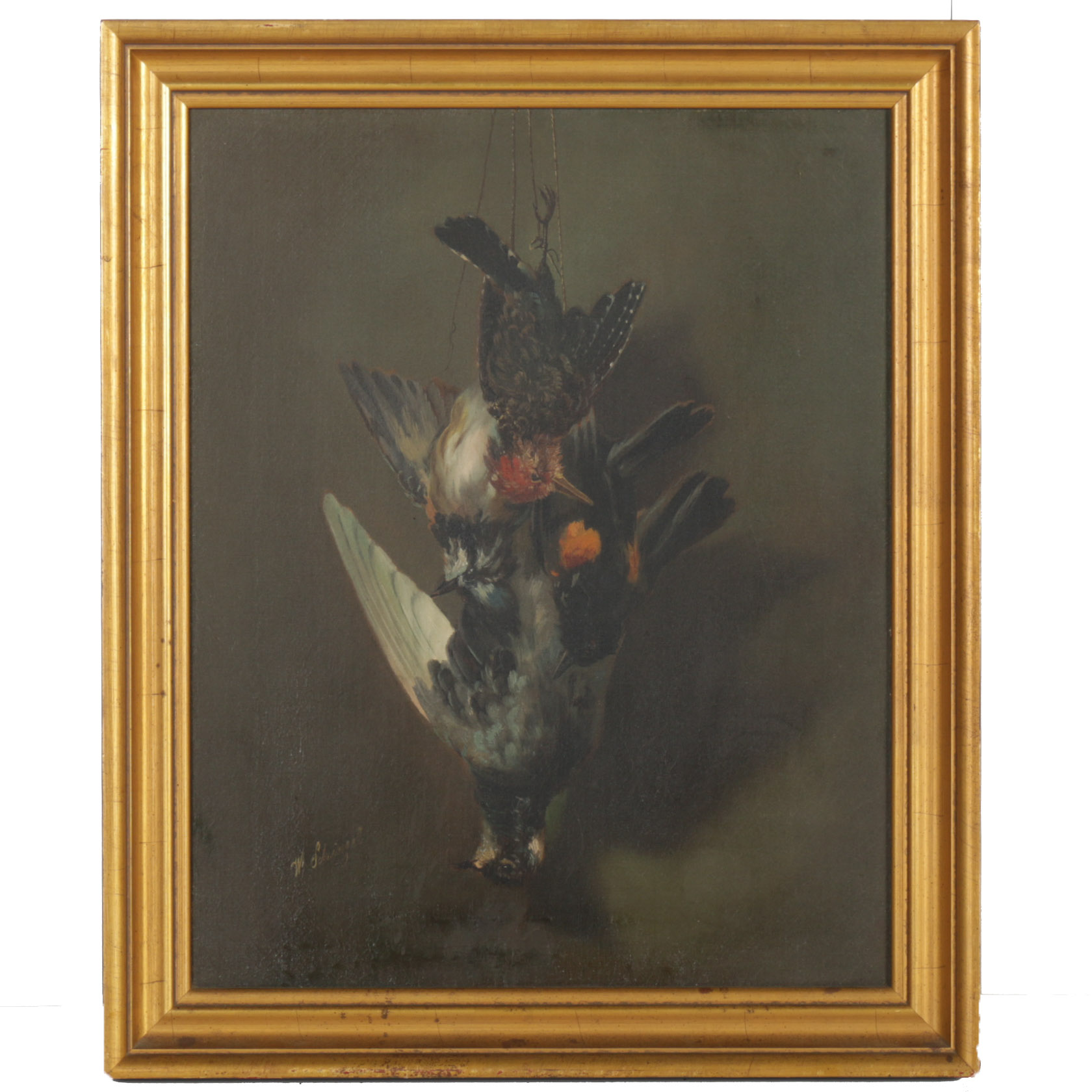 William Schinzel Oil Painting on Board Animal Still Life