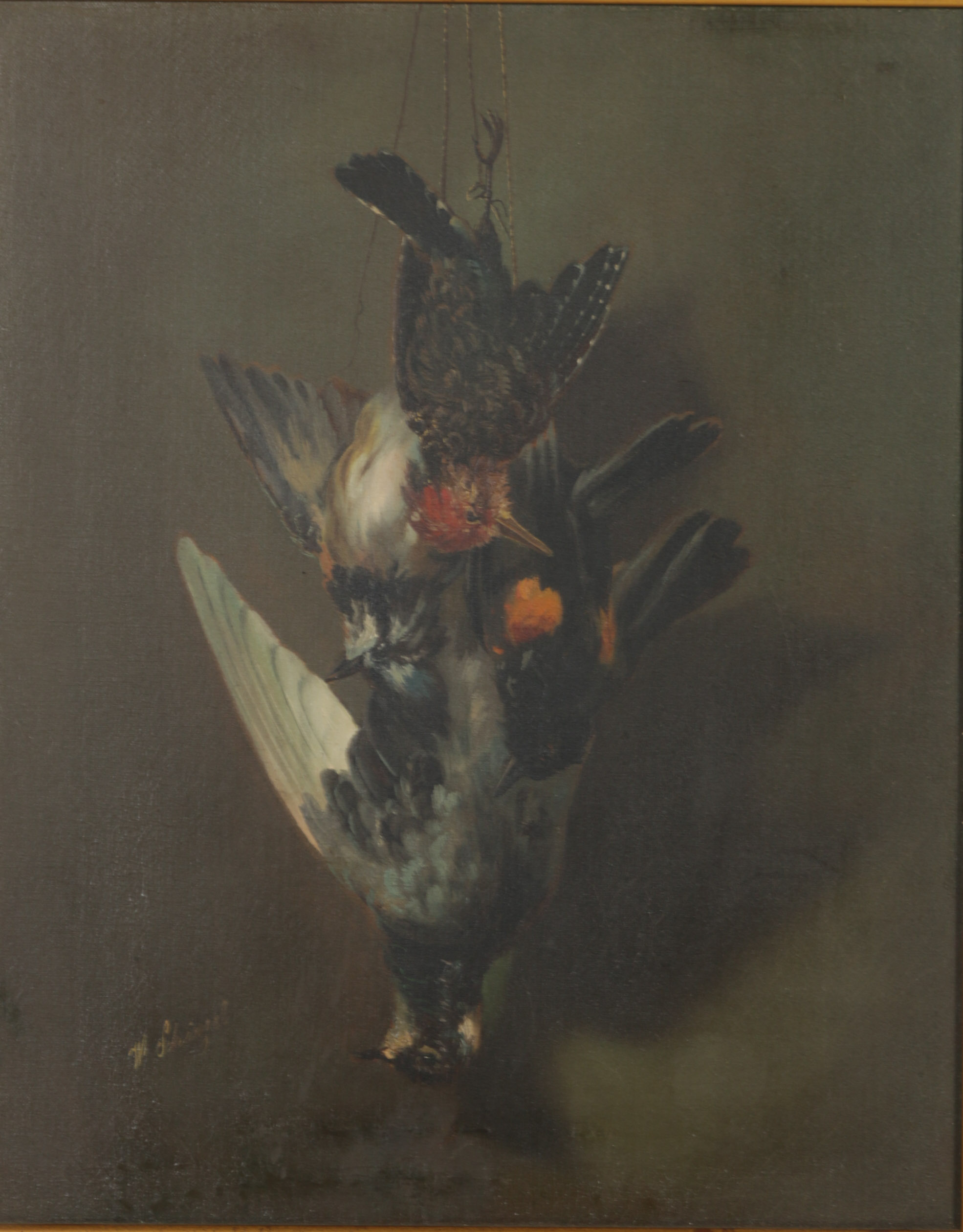 William Schinzel Oil Painting on Board Animal Still Life