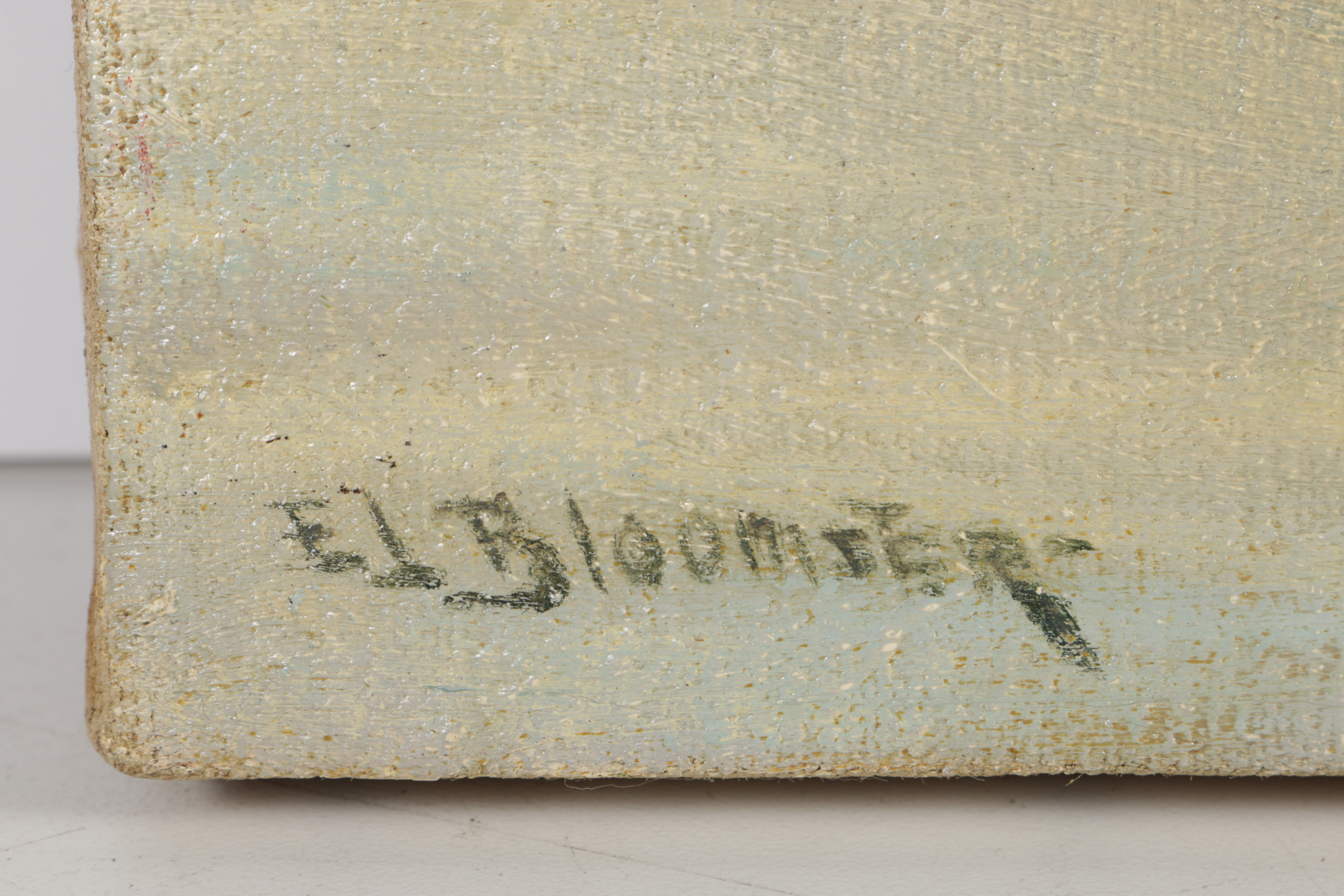 Edgar Leslie Bloomster Original Oil Painting of Maritime Scene