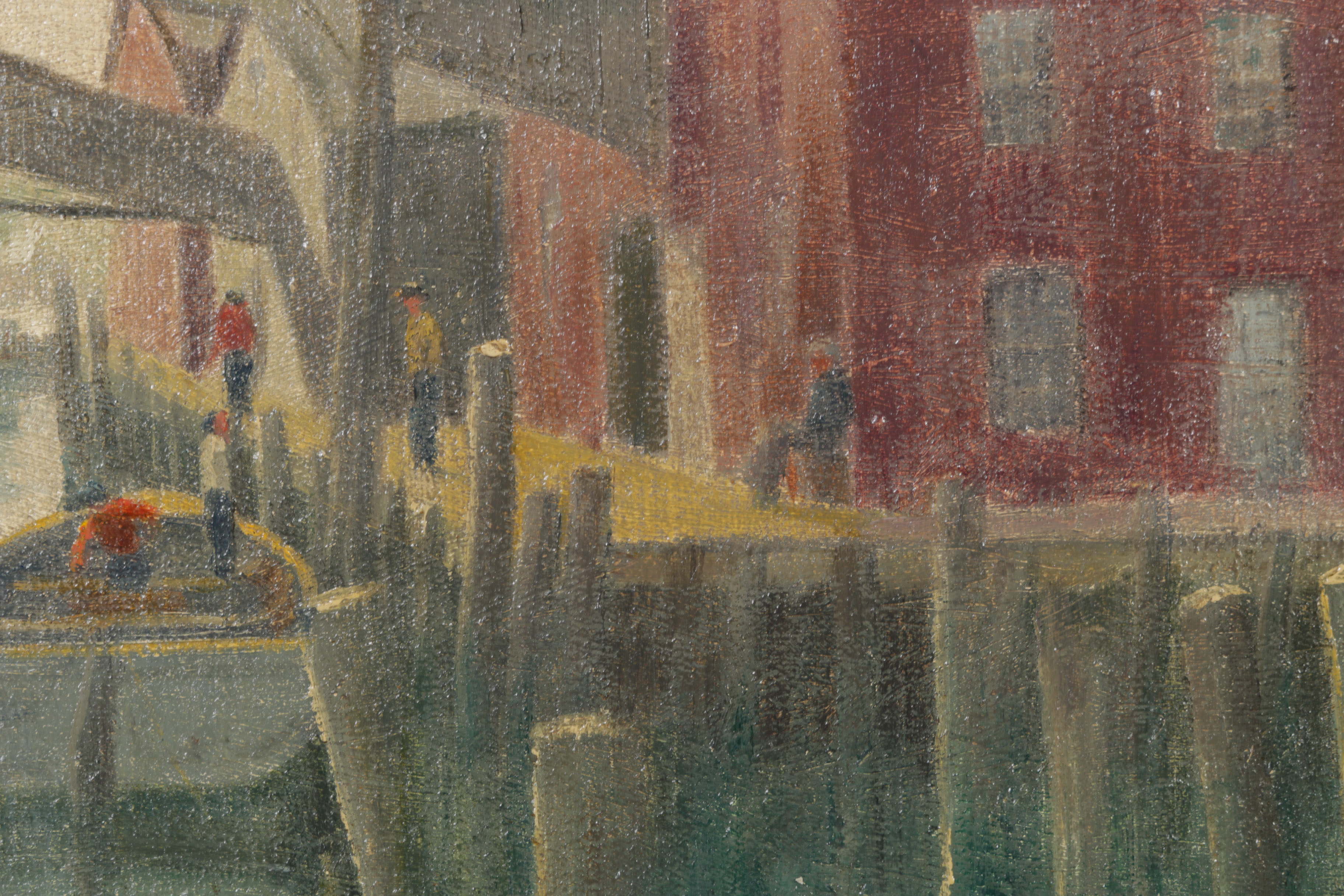 Edgar Leslie Bloomster Original Oil Painting of Maritime Scene