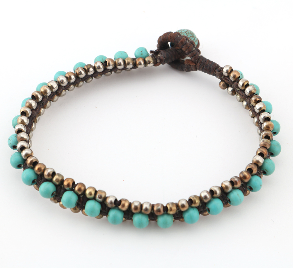 Sterling Silver Turquoise Chan Luu Necklace and Faux Turquoise Bracelets