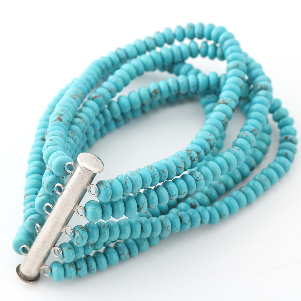 Sterling Silver Turquoise Chan Luu Necklace and Faux Turquoise Bracelets