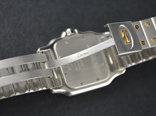 Cartier Santos Galbee Date 18K Gold and Stainless Steel Quartz Unisex Watch