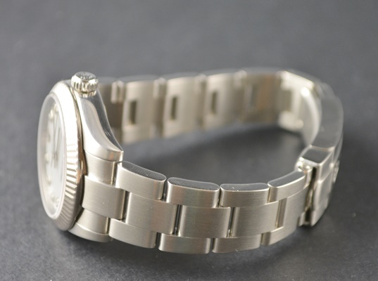 Rolex Perpetual 18K White Gold and Steel MOP Diamond Dial Oyster Automatic Ladies Watch