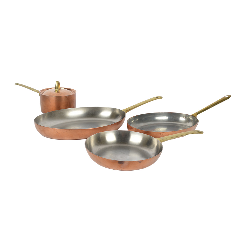 Collection of Vintage Copper Cookware