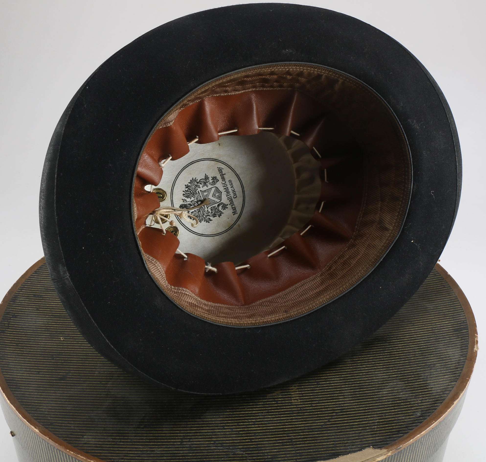 Marshall Field and Co. Black Bowler Hat