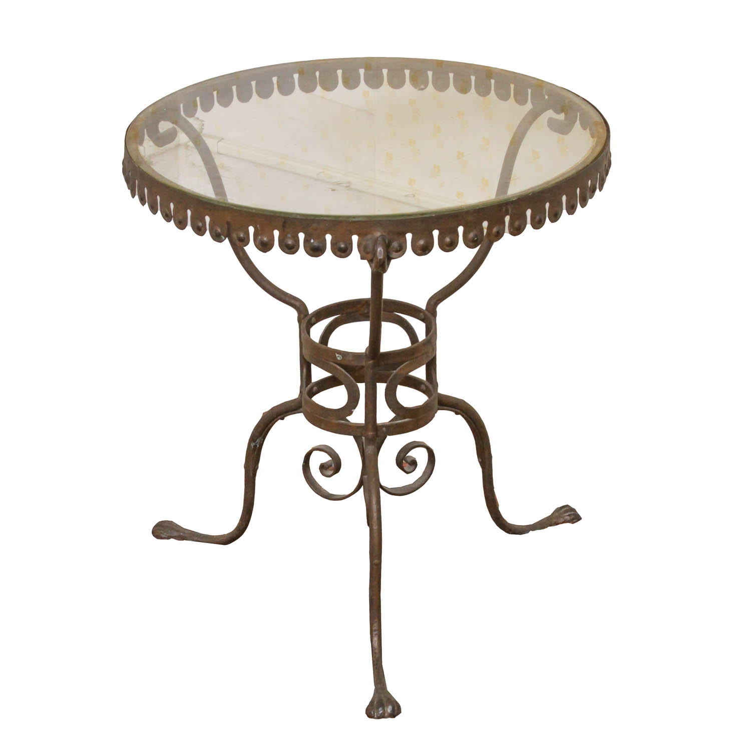 Glass Top Side Table