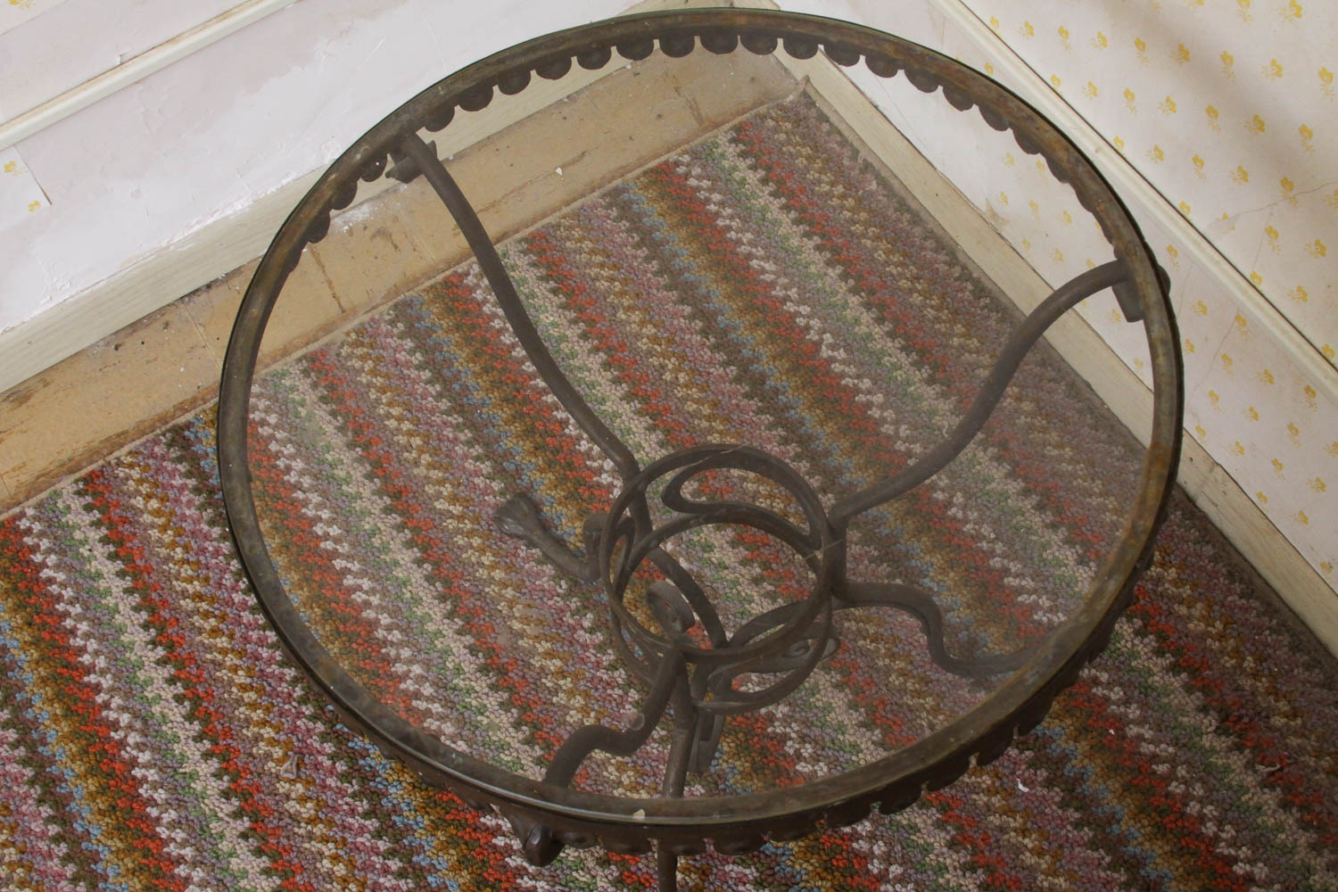 Glass Top Side Table