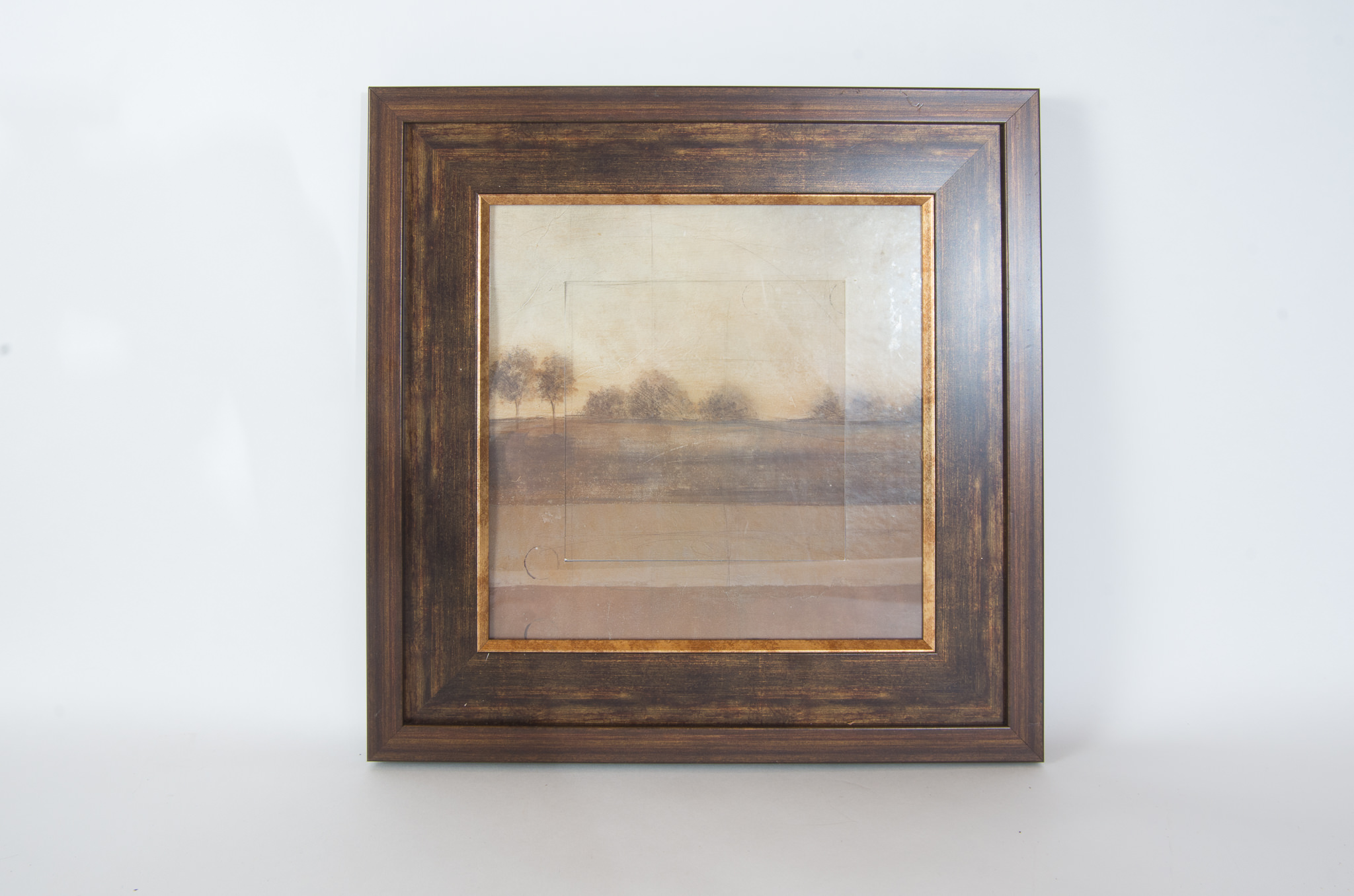 Pair of Framed Giclee Abstract Landscapes