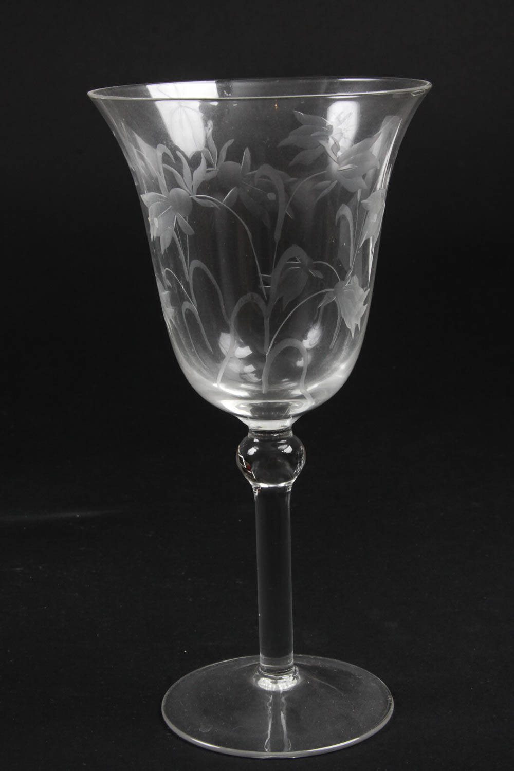 Vintage Etched Wine Glasses