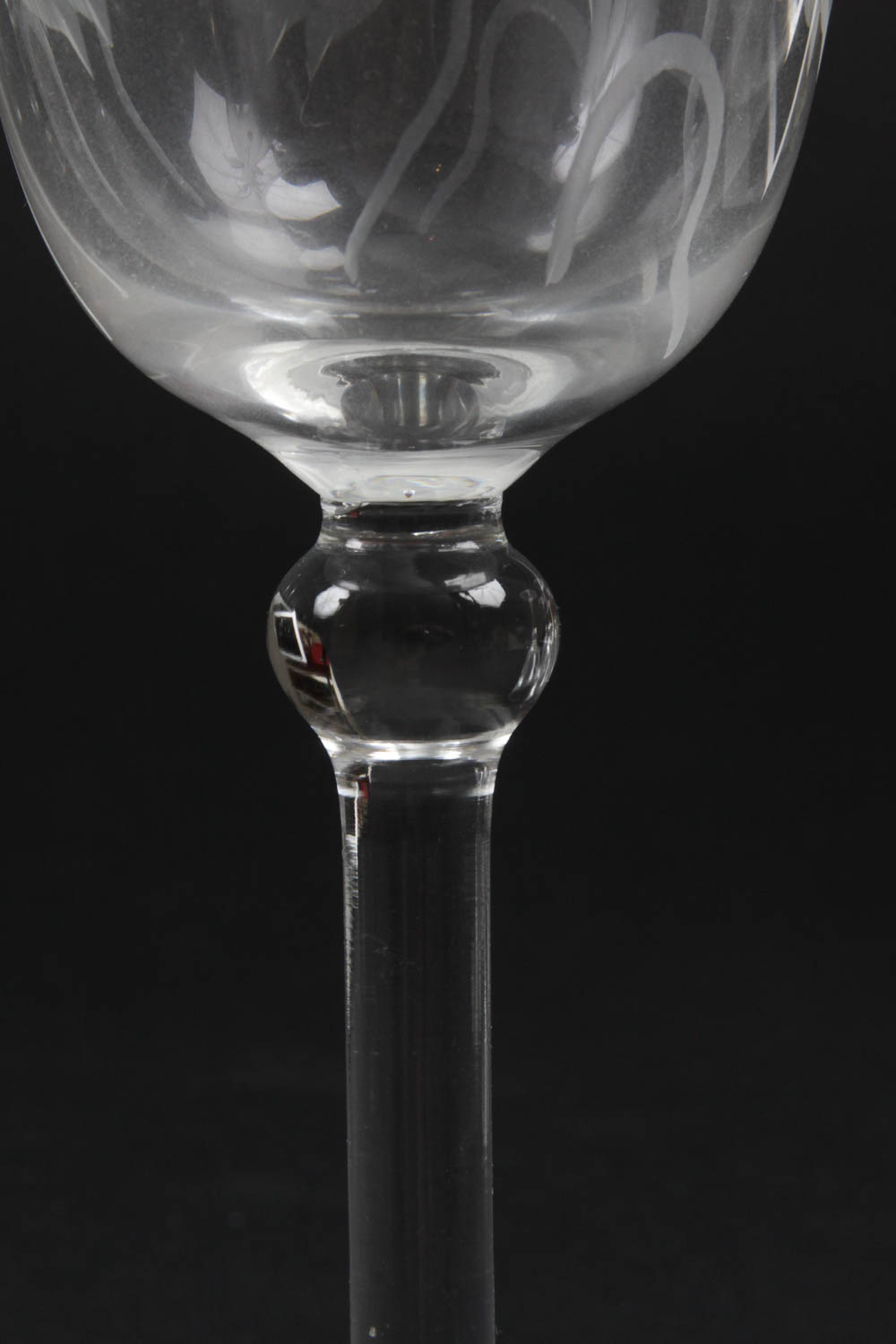 Vintage Etched Wine Glasses