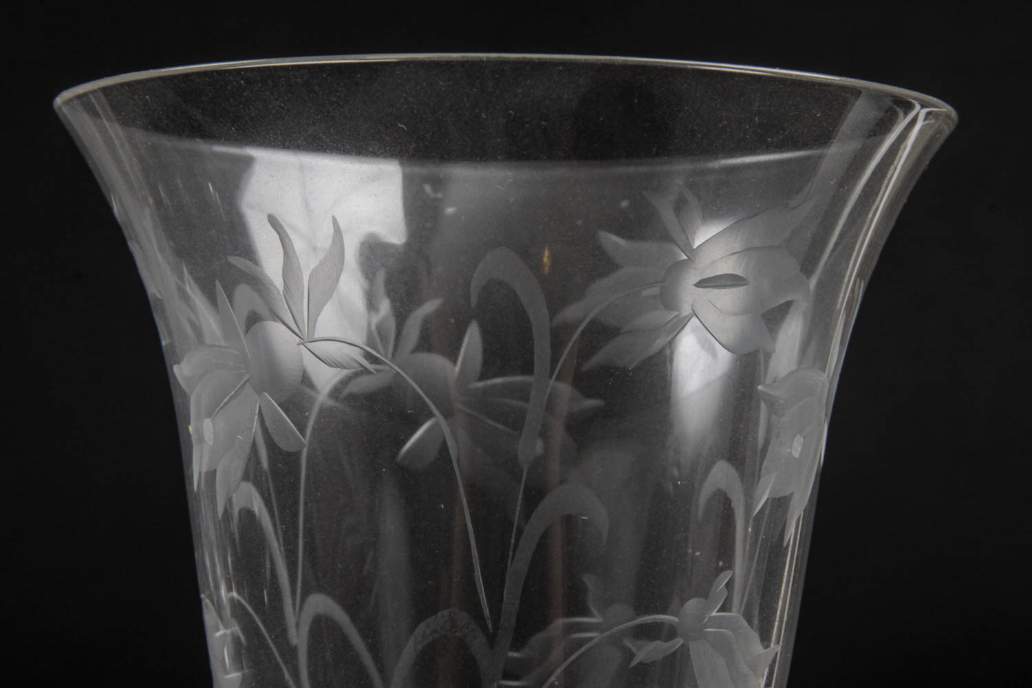 Vintage Etched Wine Glasses