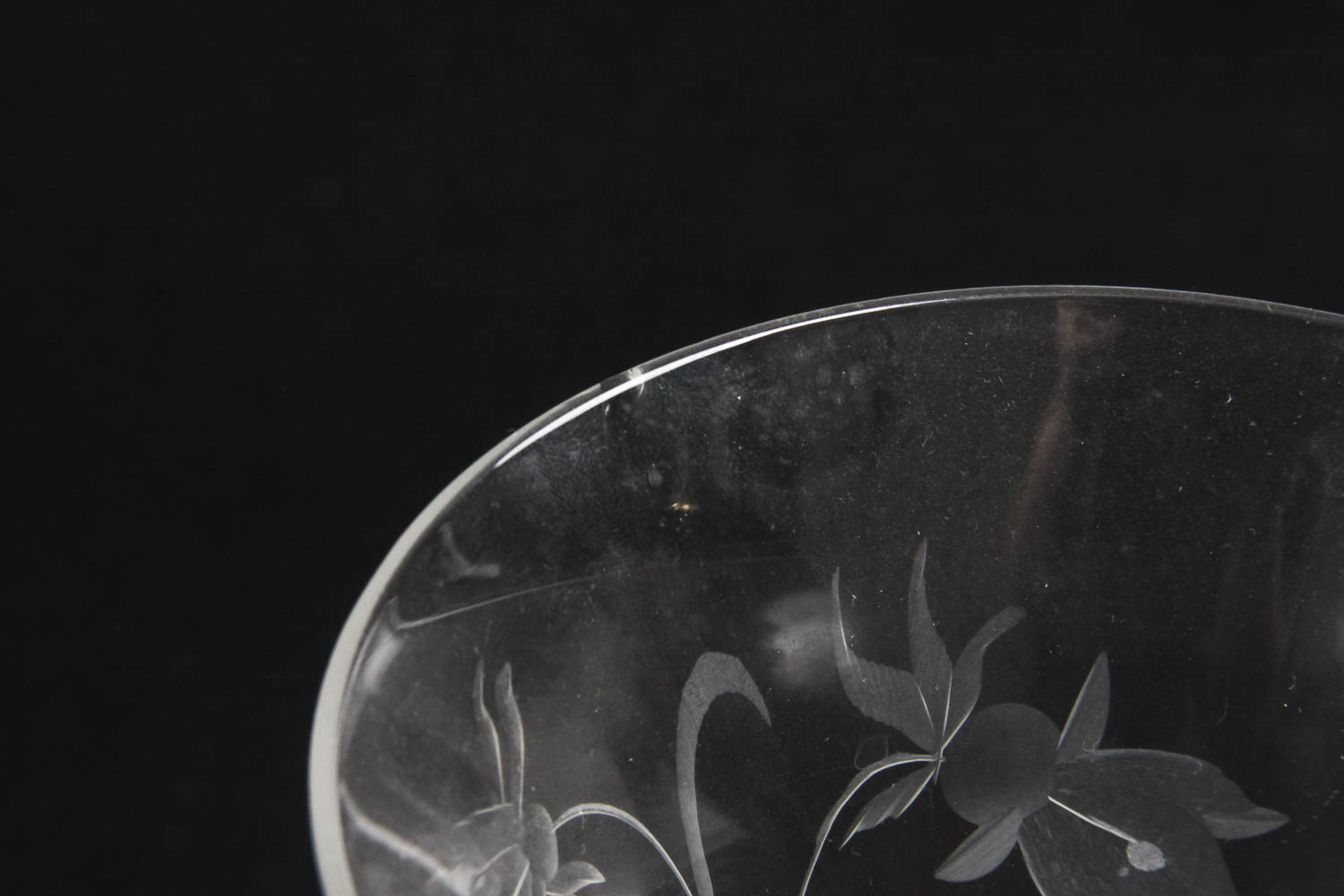 Vintage Etched Wine Glasses