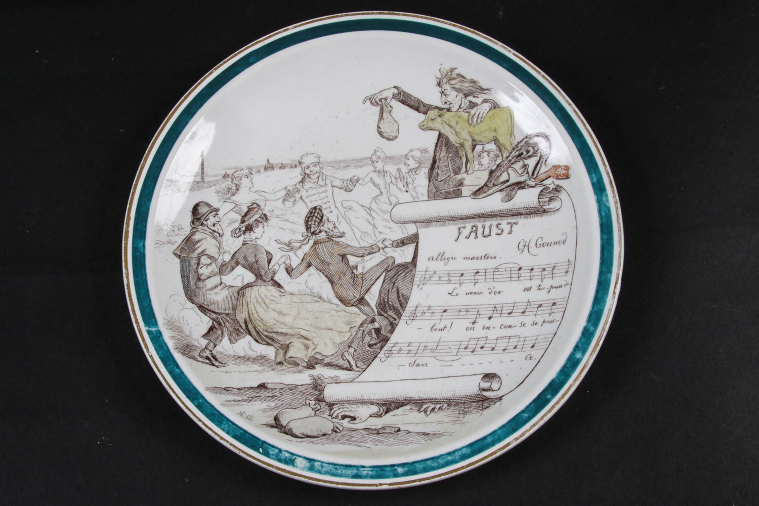 Set of Vintage French Novelty Plates