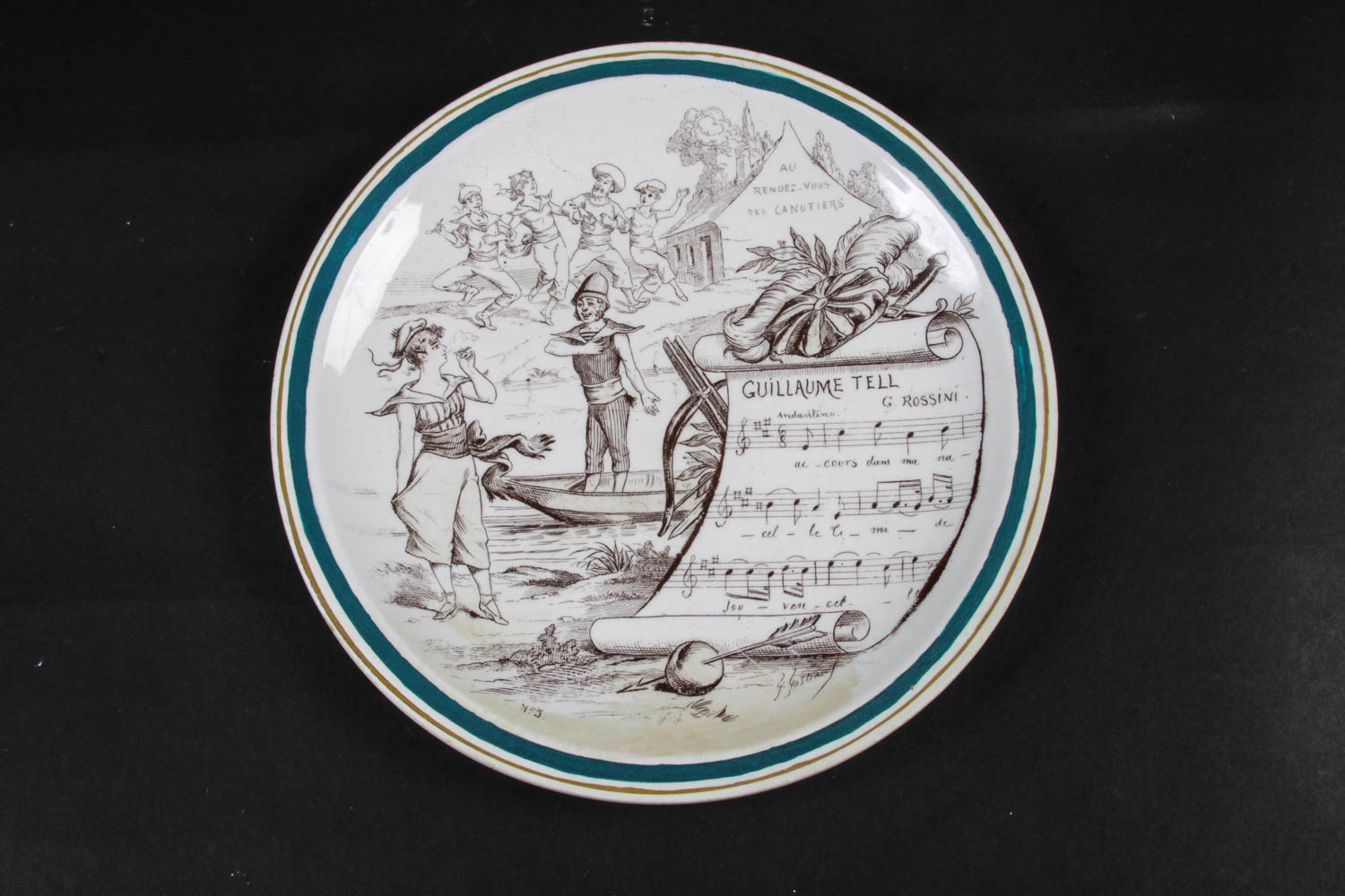 Set of Vintage French Novelty Plates