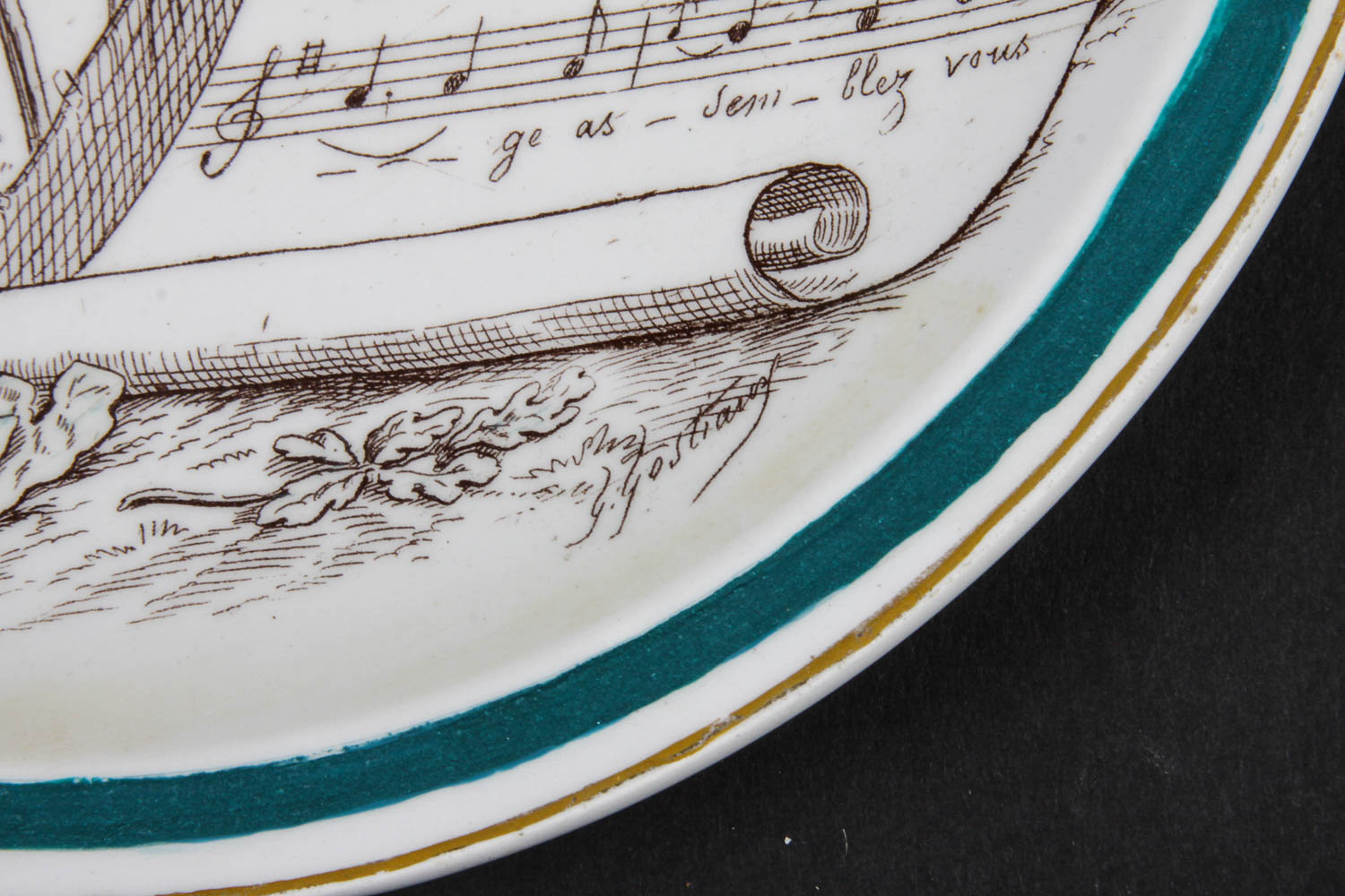 Set of Vintage French Novelty Plates