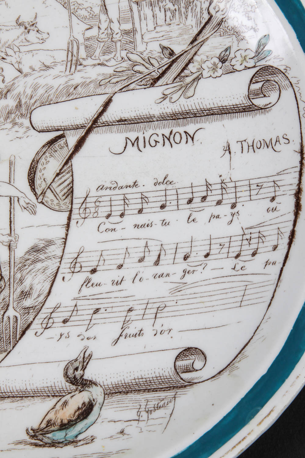 Set of Vintage French Novelty Plates