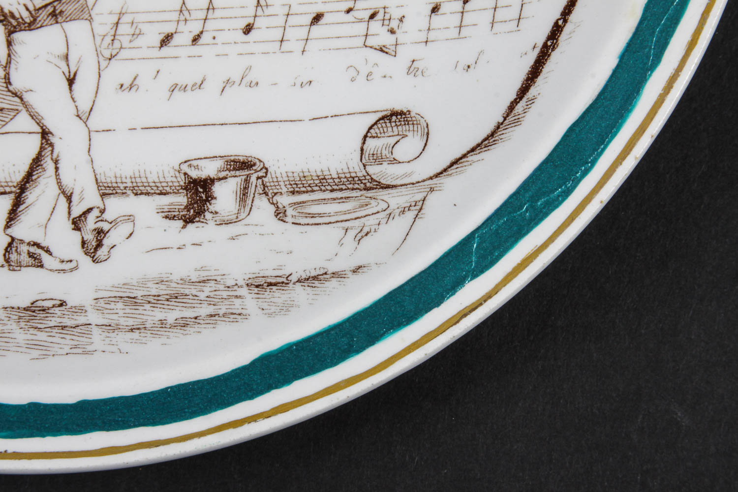 Set of Vintage French Novelty Plates