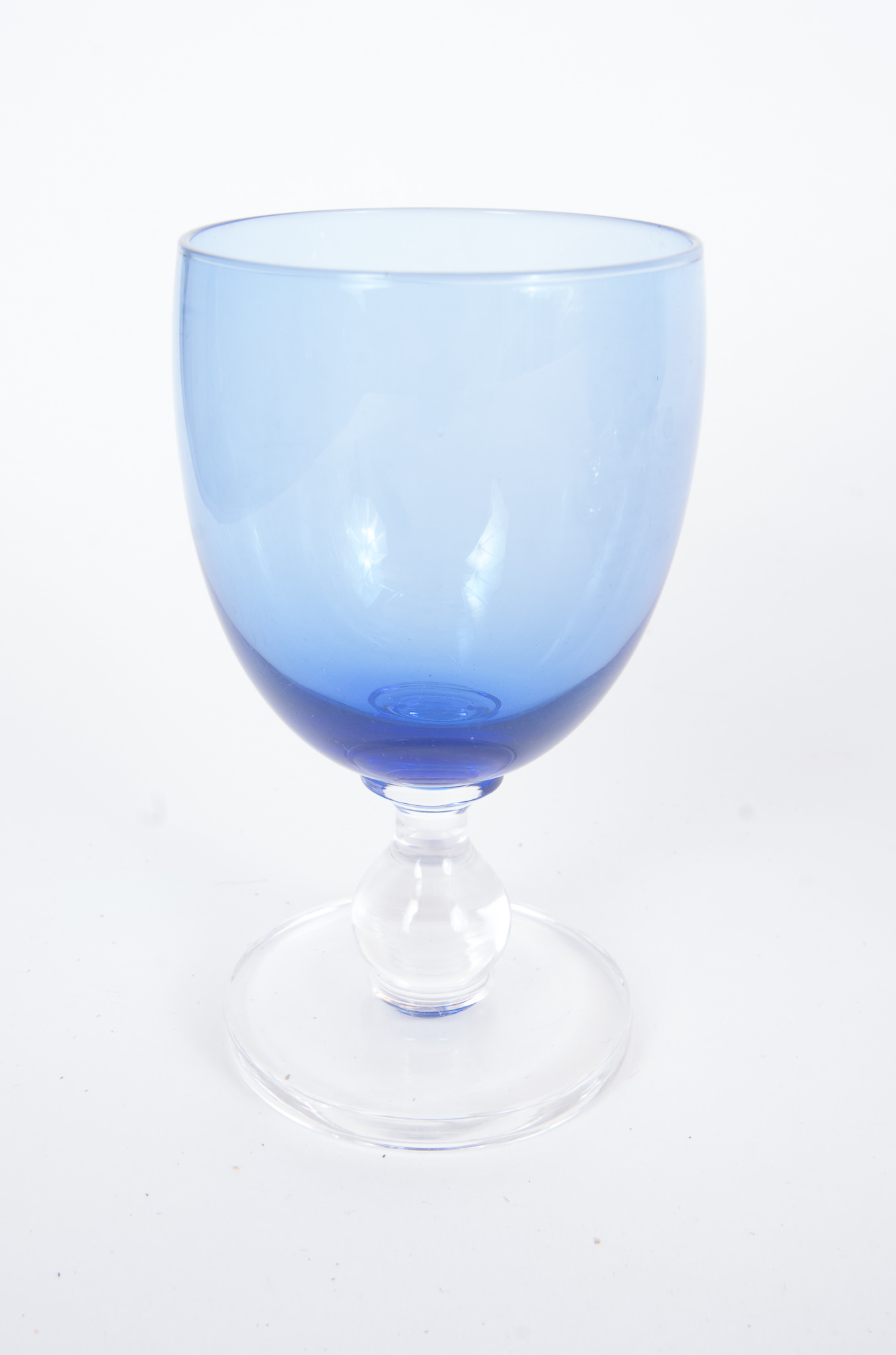 Set of Blue Glass Stemware