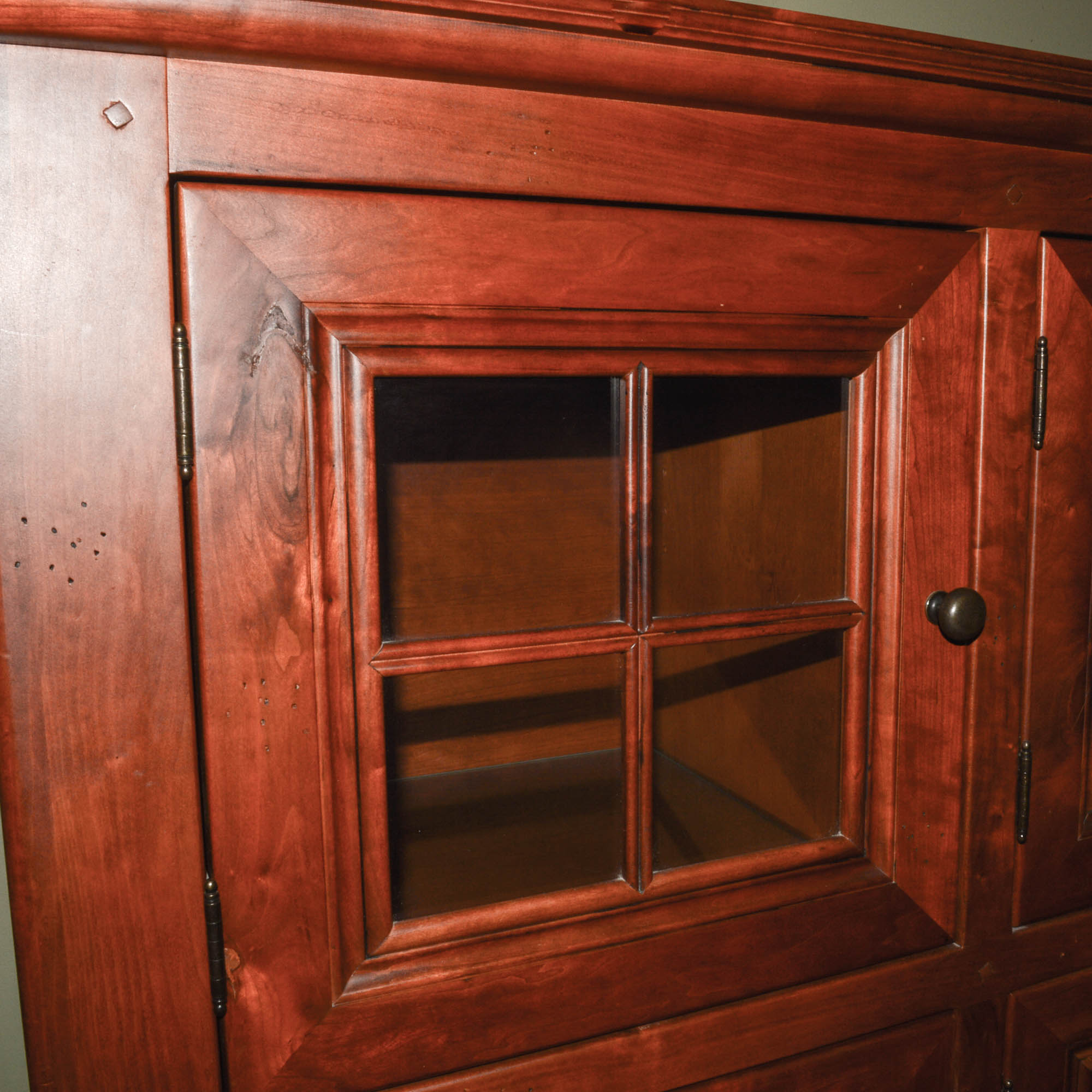 Arhaus Cherry Dining Cabinet With Light