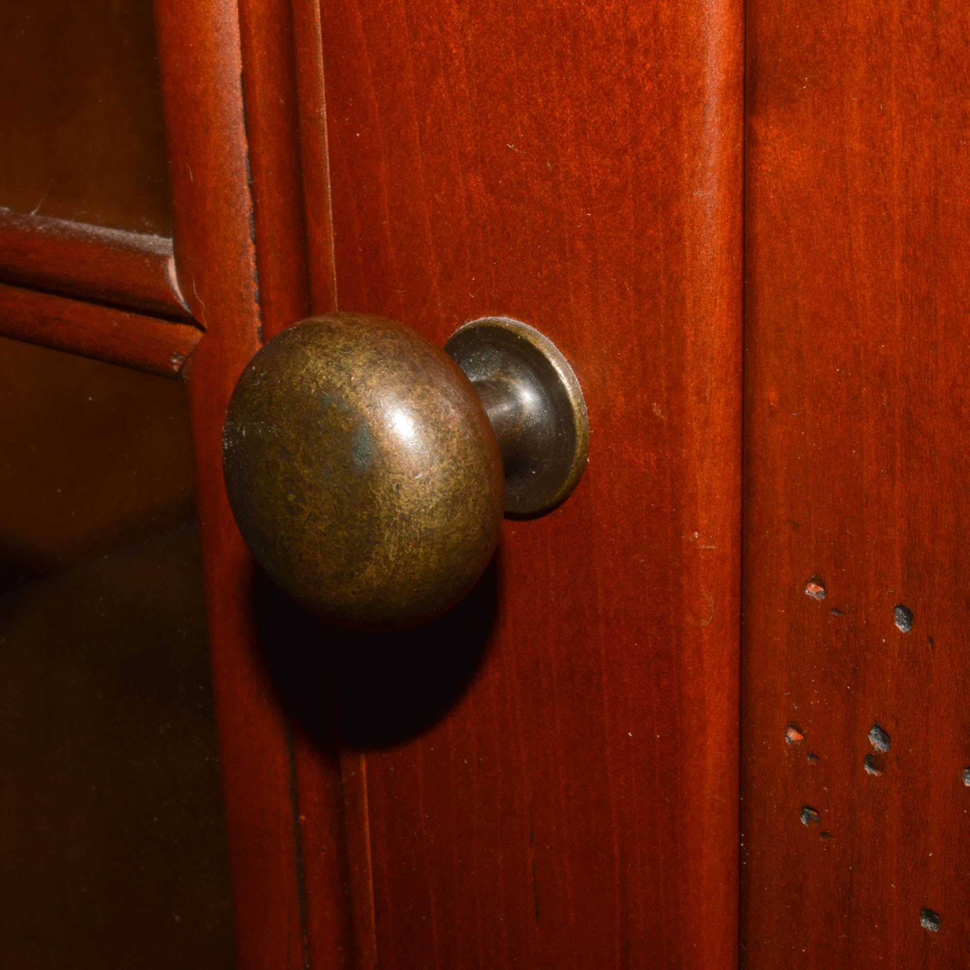 Arhaus Cherry Dining Cabinet With Light