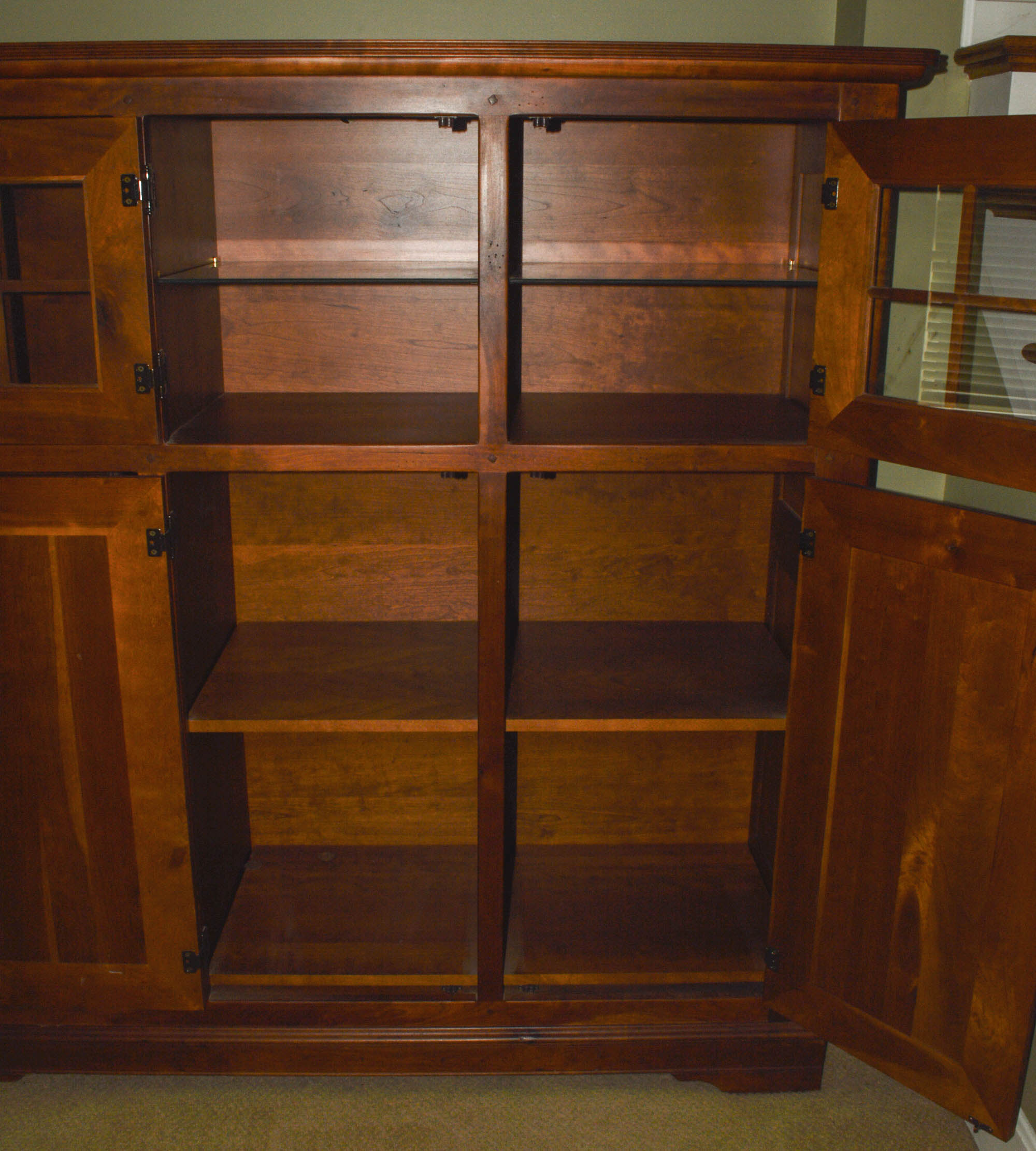 Arhaus Cherry Dining Cabinet With Light