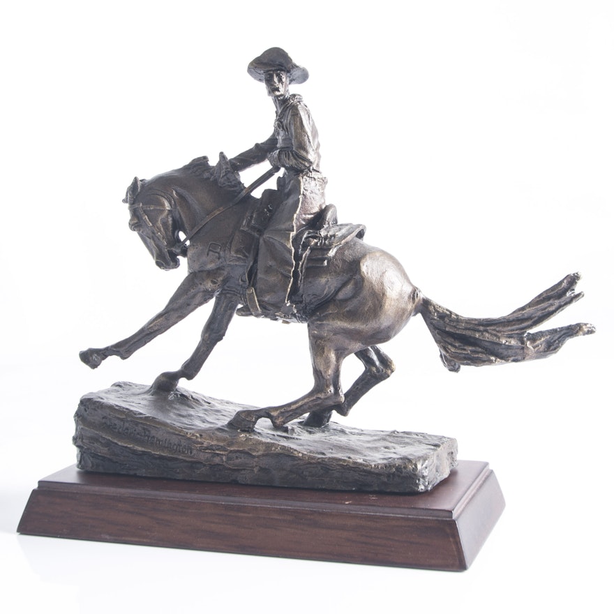 Reproduction Frederic Remington "The Cowboy" Bronze Sculpture