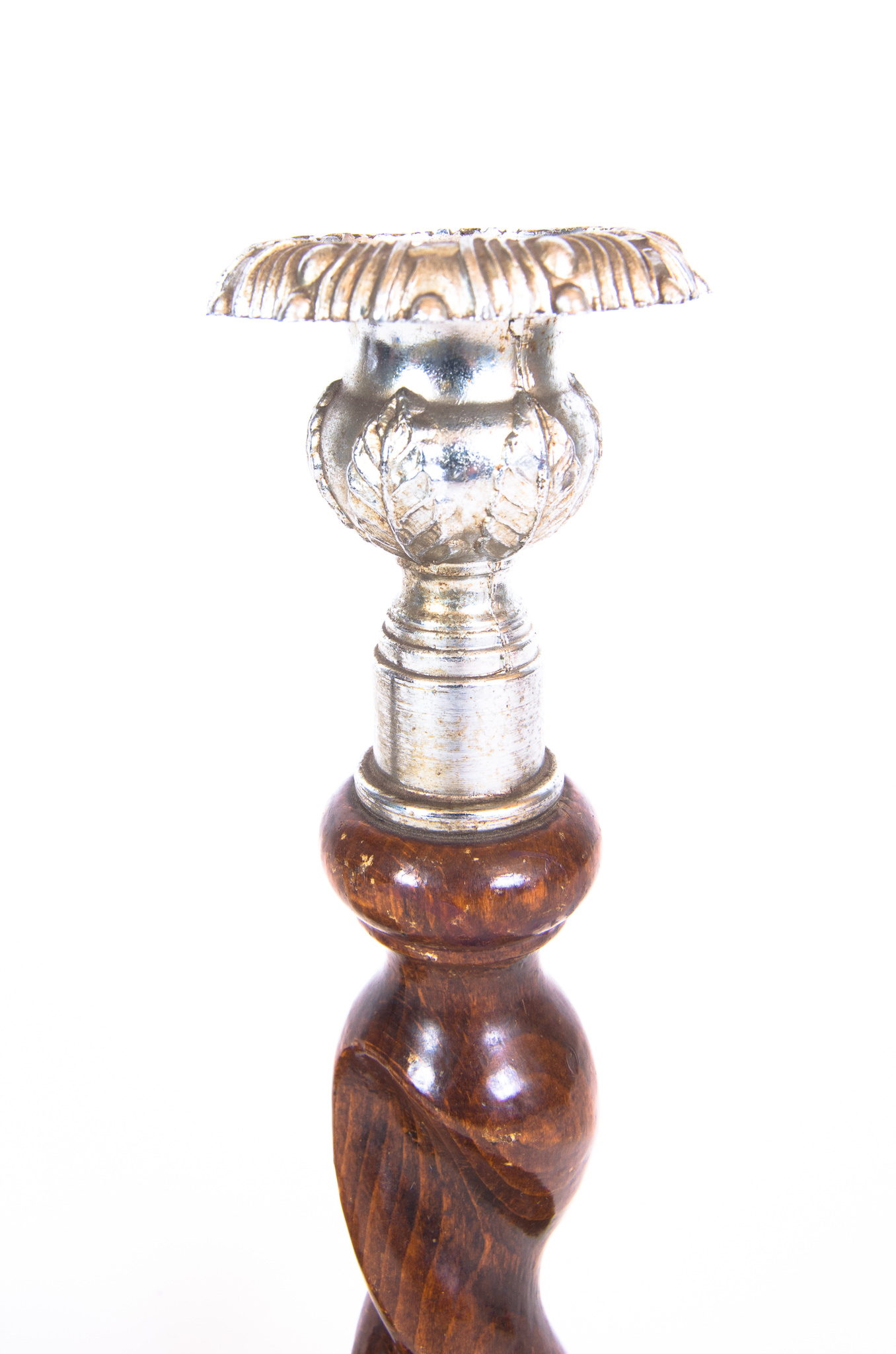 Pair of Turned Twist Candlesticks