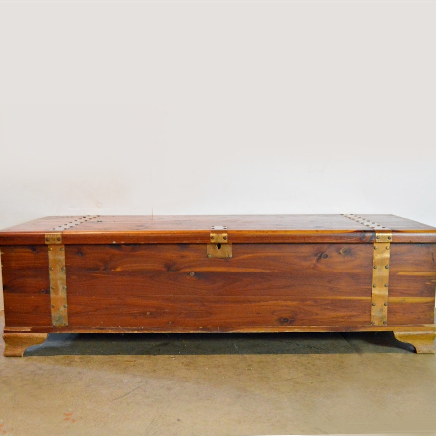 Vintage Cedar Chest with Copper Banding