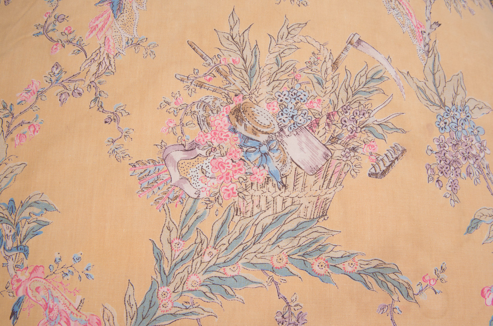 Pair of Down Filled Floral Pillows