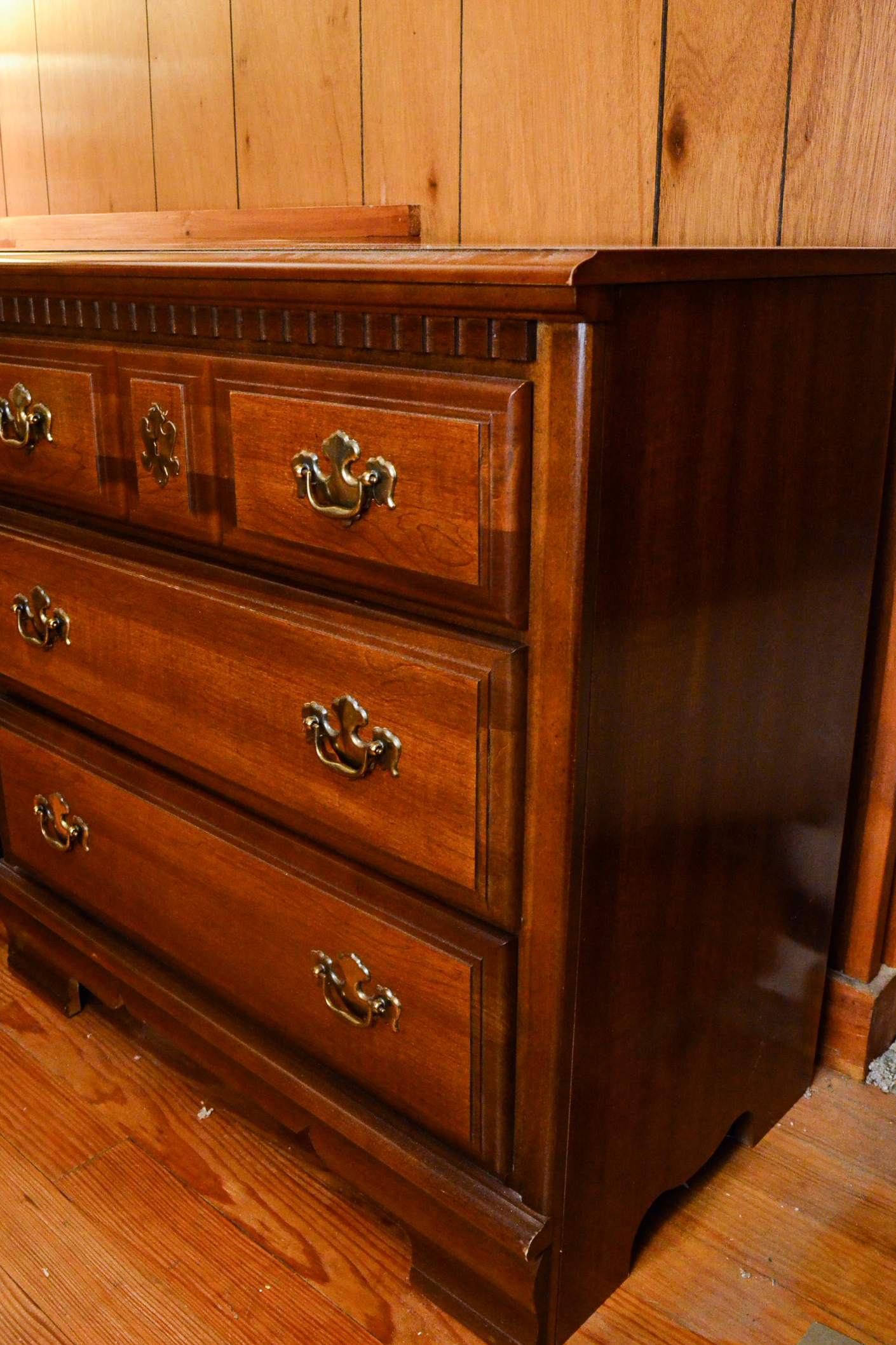 Georgian Style Cherry Three Drawer Chest